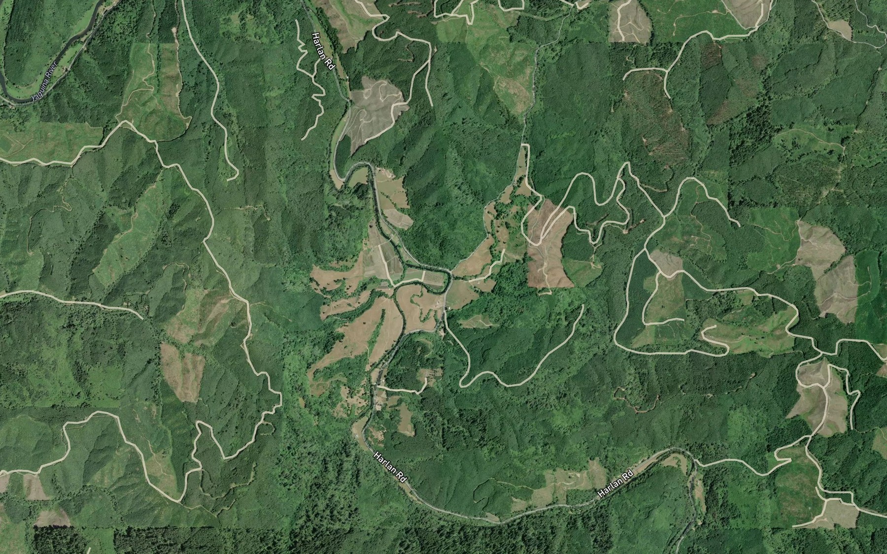 Satellite map of the Bear Creek