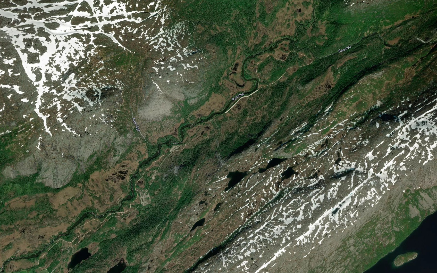 Satellite map of the Mangelaga