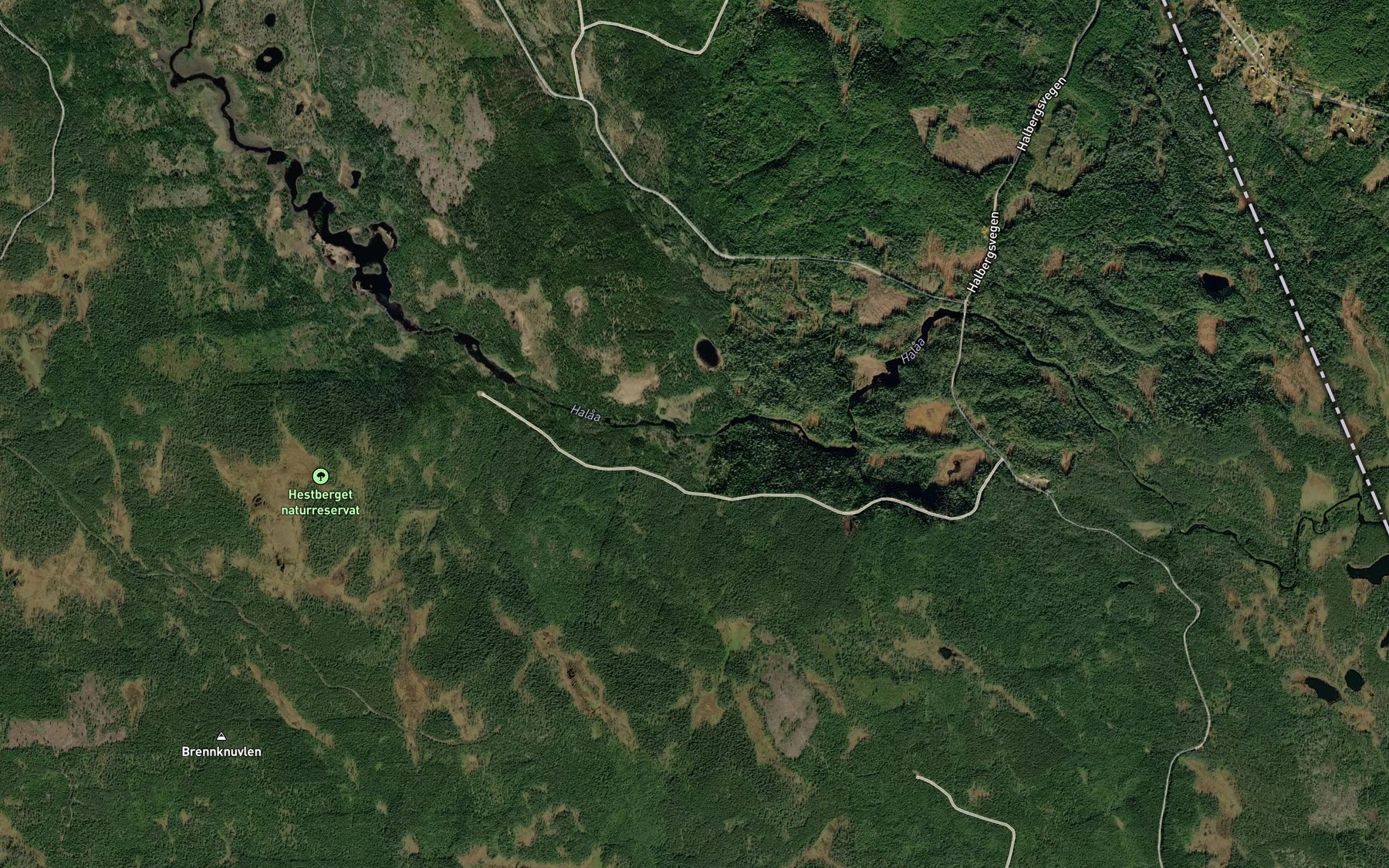Satellite map of the Jornfossen