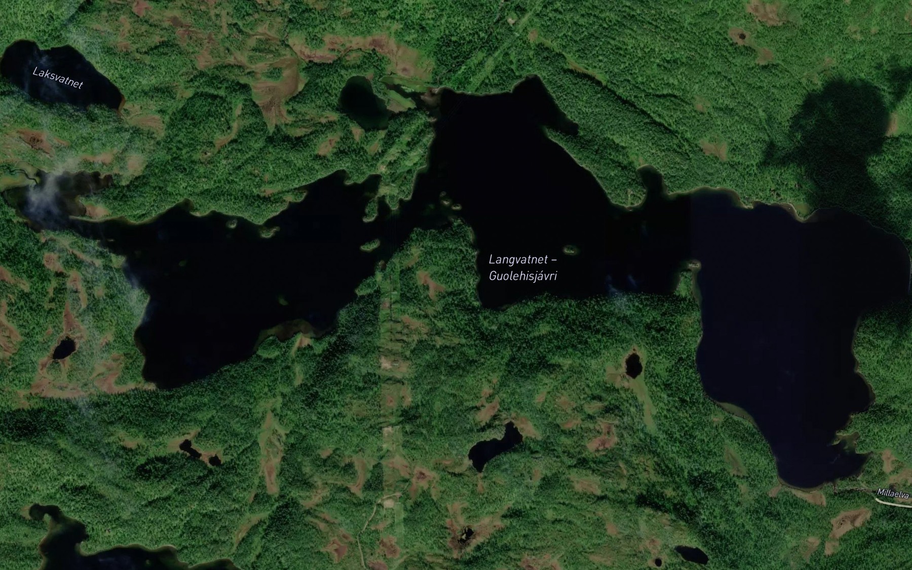 Satellite map of the Langvatnet
