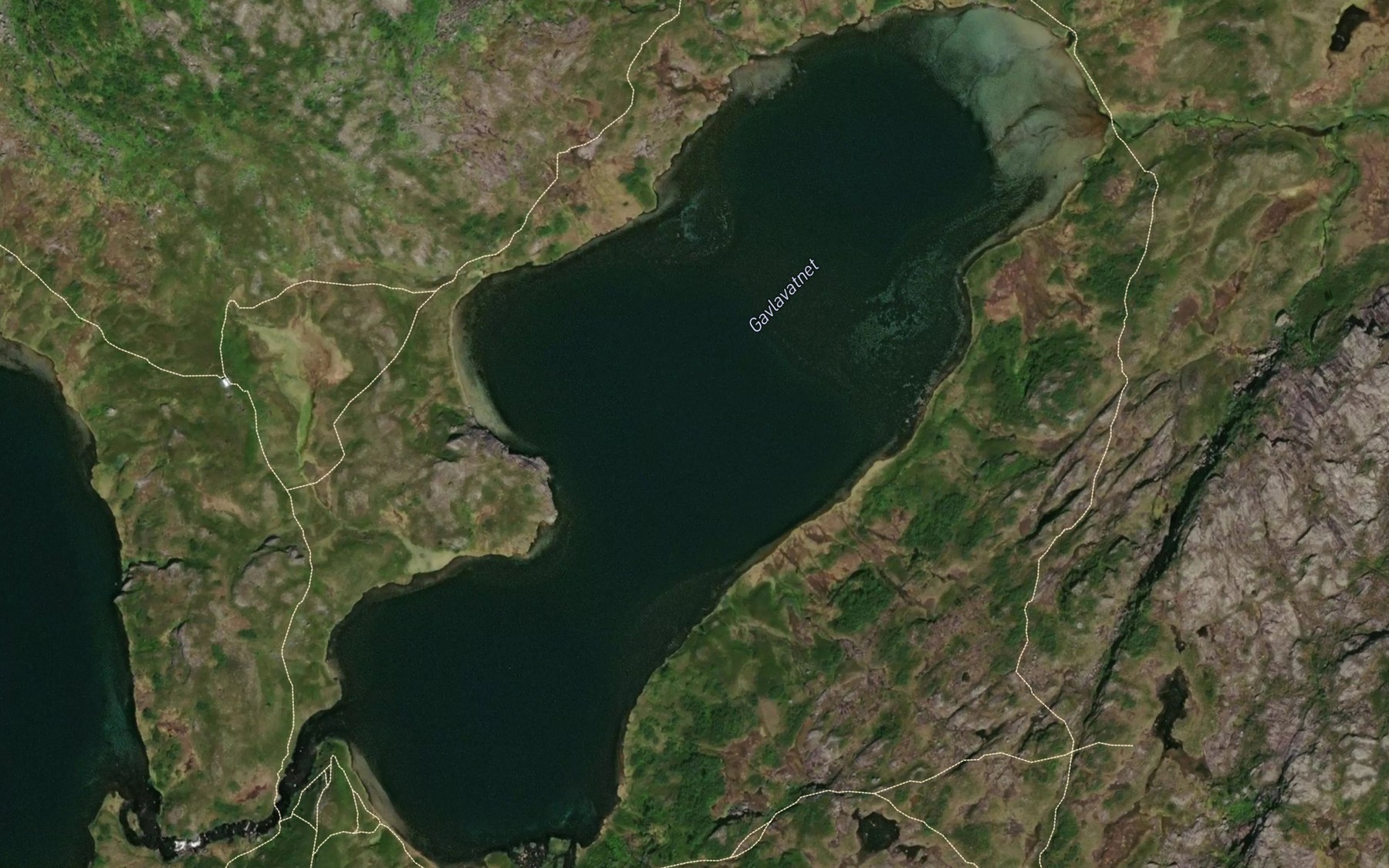 Satellite map of the Gavlavatnet