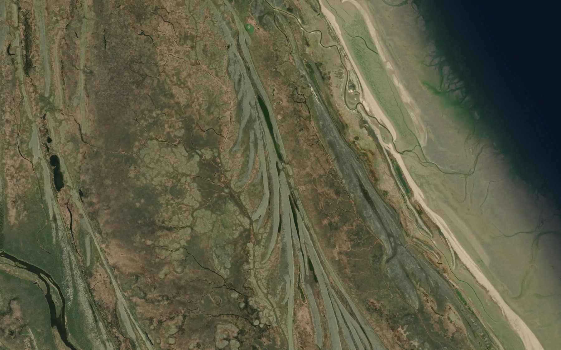 Satellite map of the Opuchi Creek