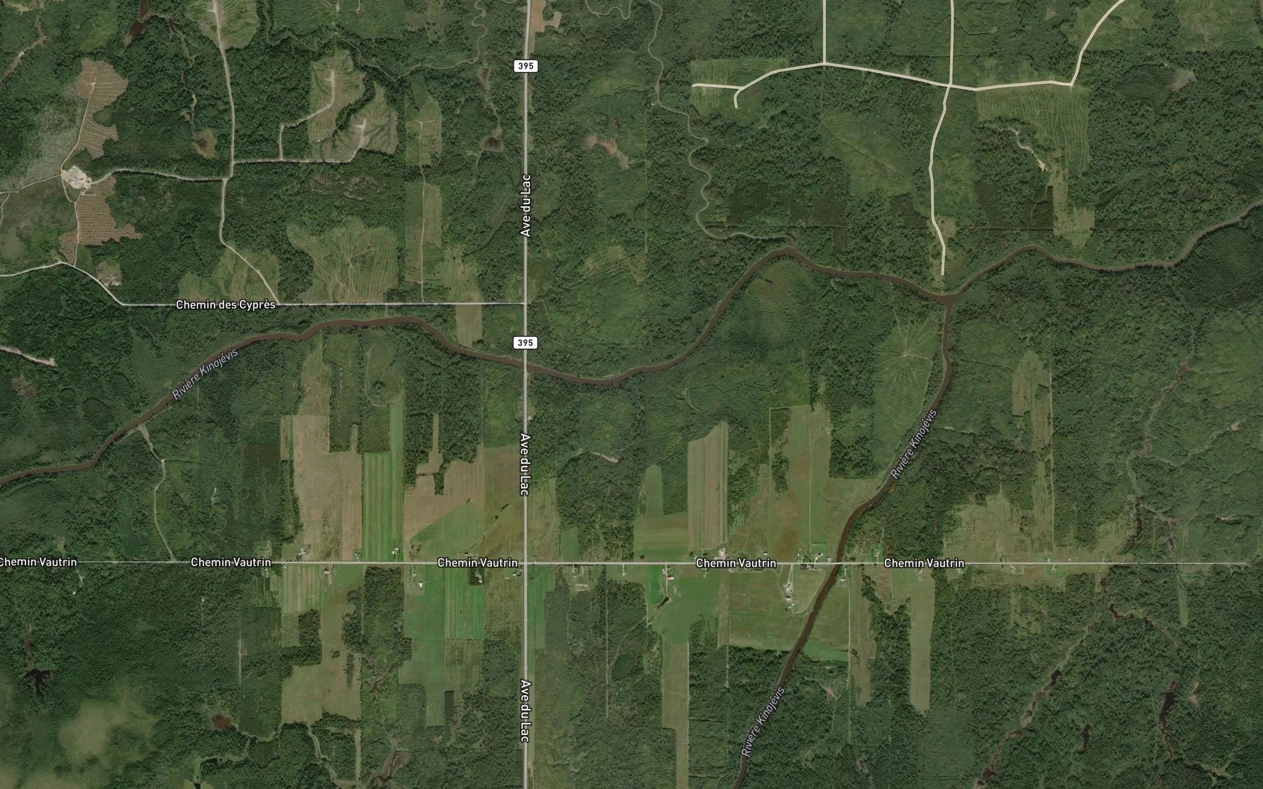 Satellite map of the Ruisseau Bechard