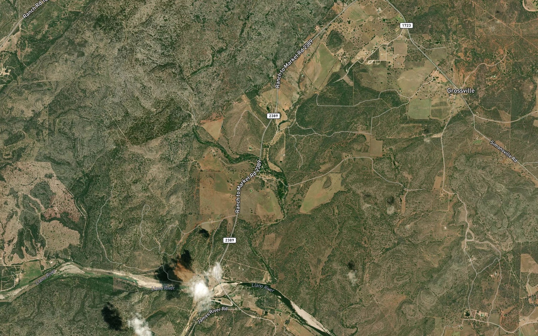 Satellite map of the Todd Creek