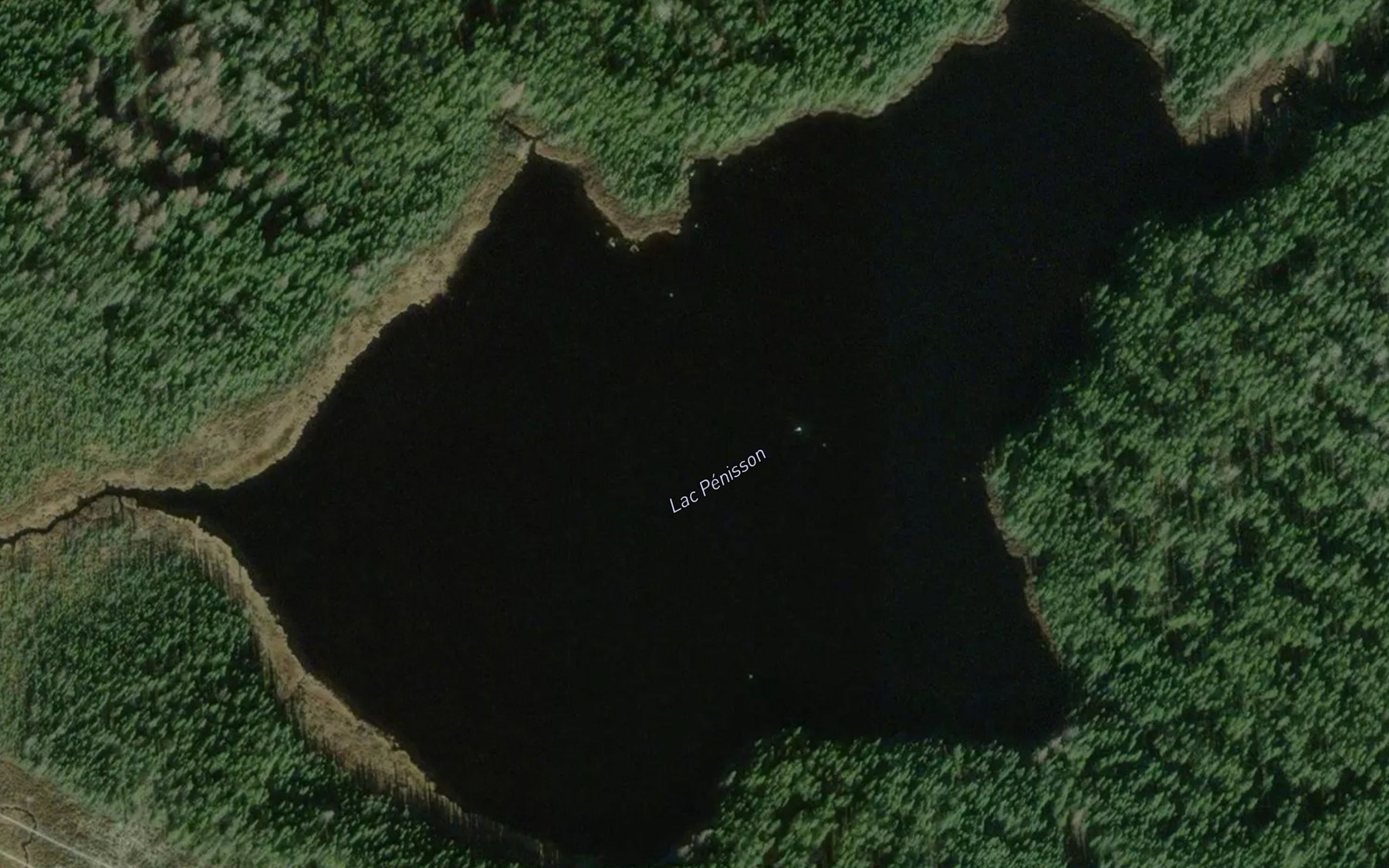 Satellite map of the Lac Penisson