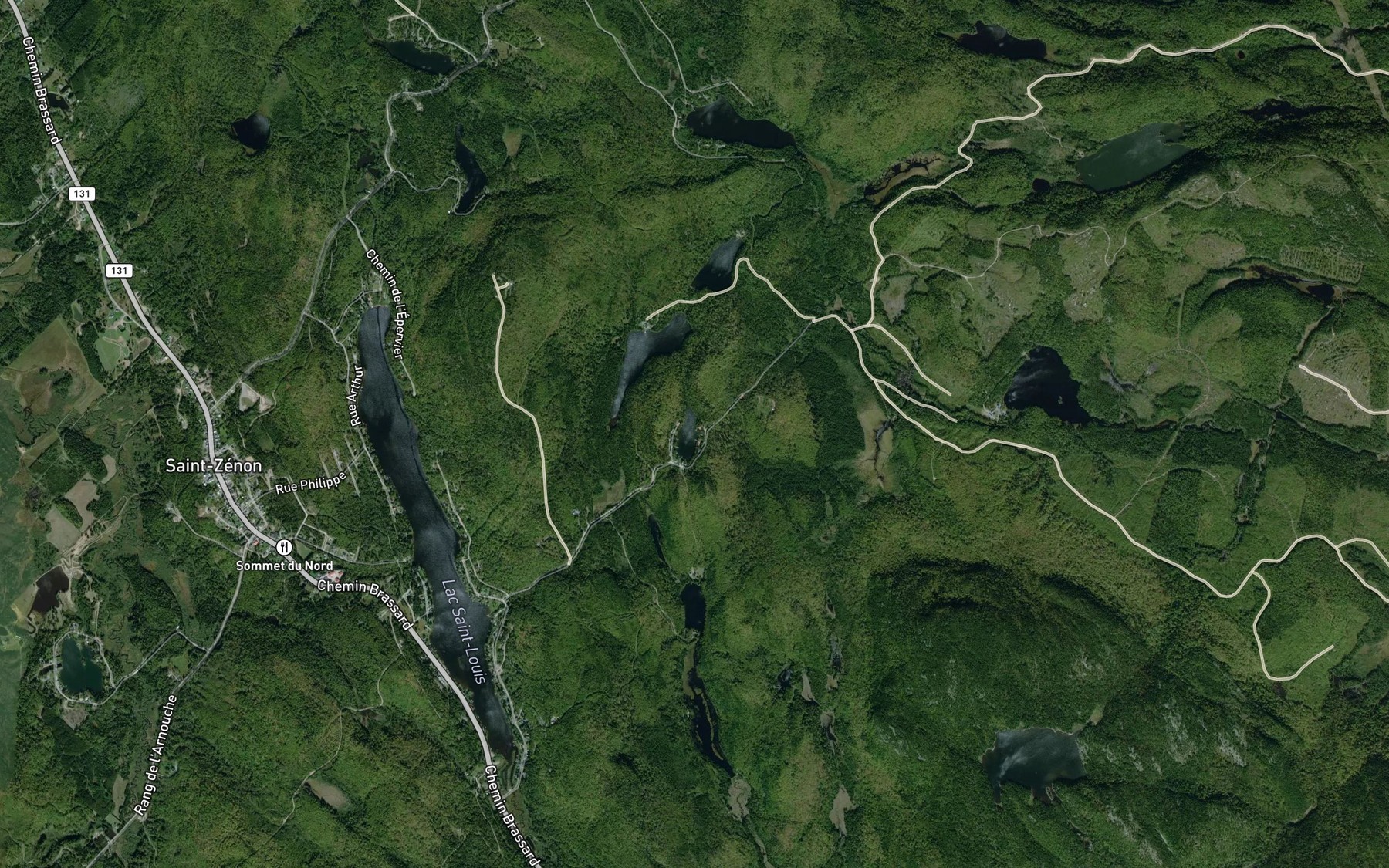 Satellite map of the Lac Lefebvre