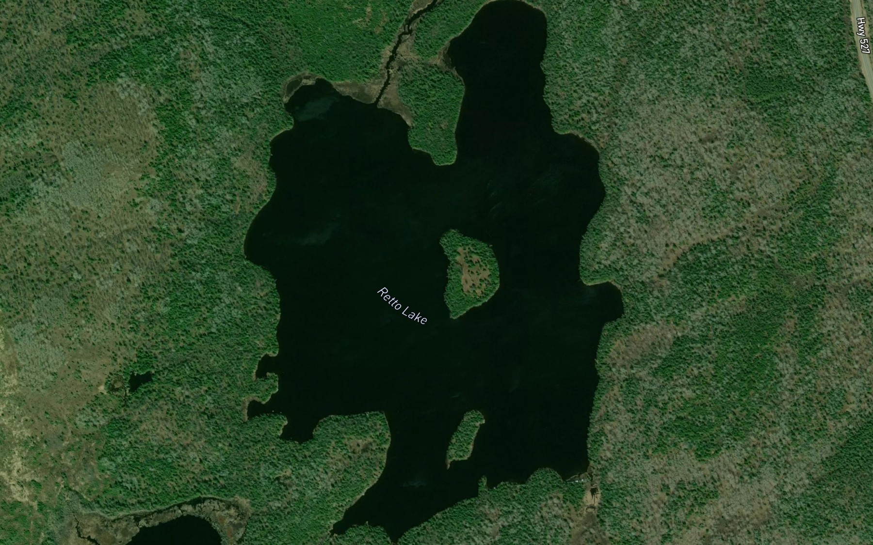 Satellite map of the Retto Lake