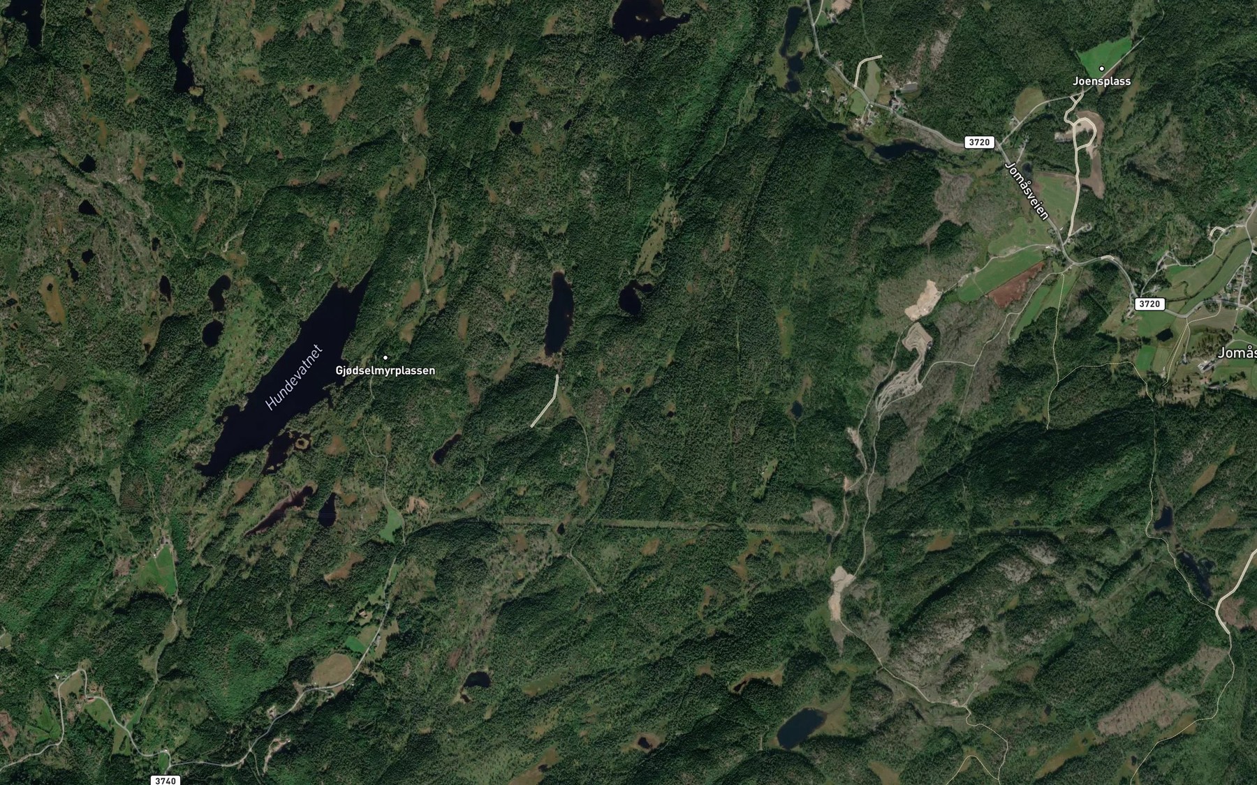 Satellite map of the Smamyrtjonn