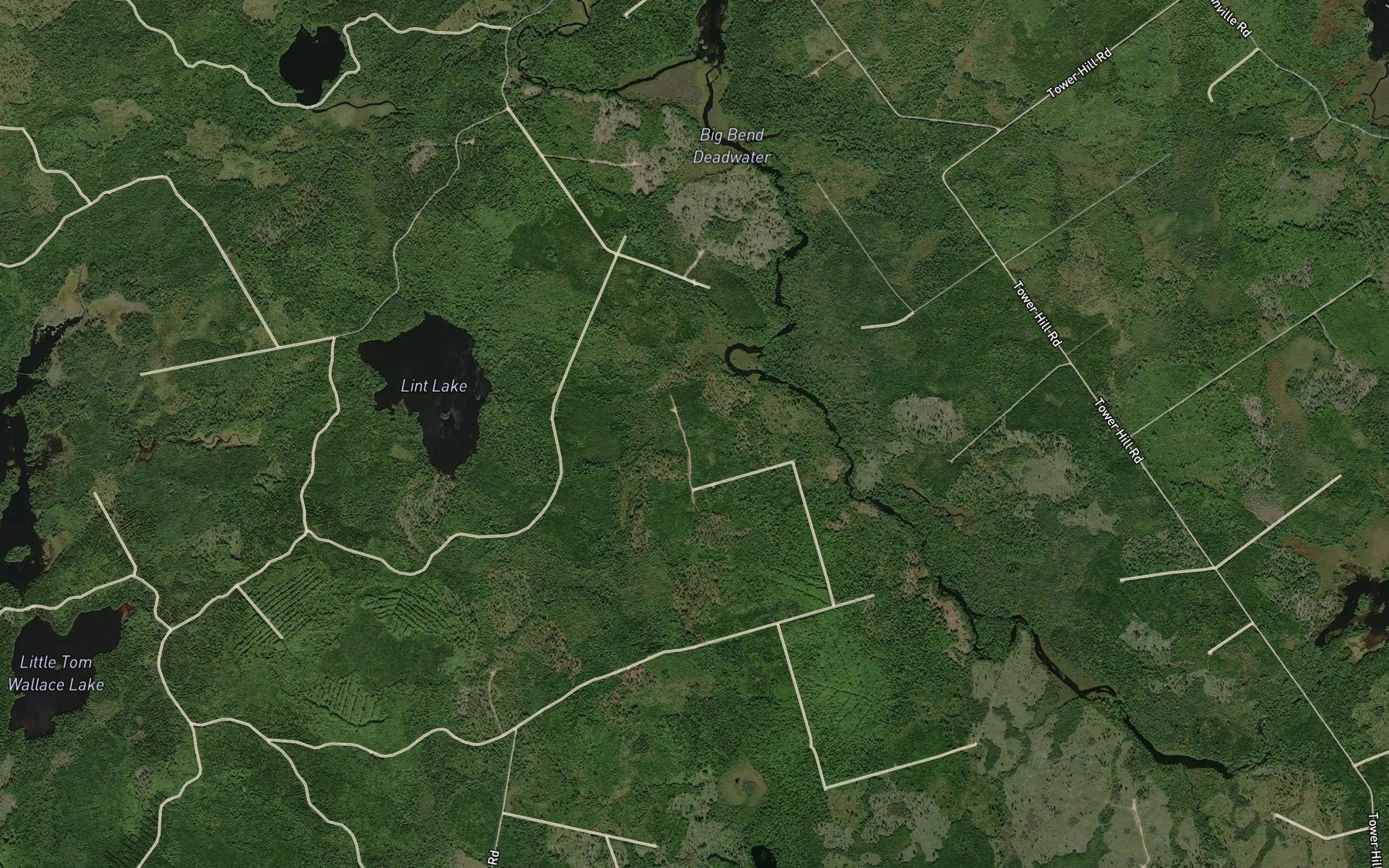 Satellite map of the Kempton Brook