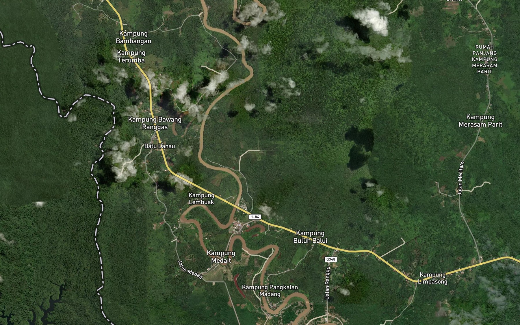 Satellite map of the Sungai Berang