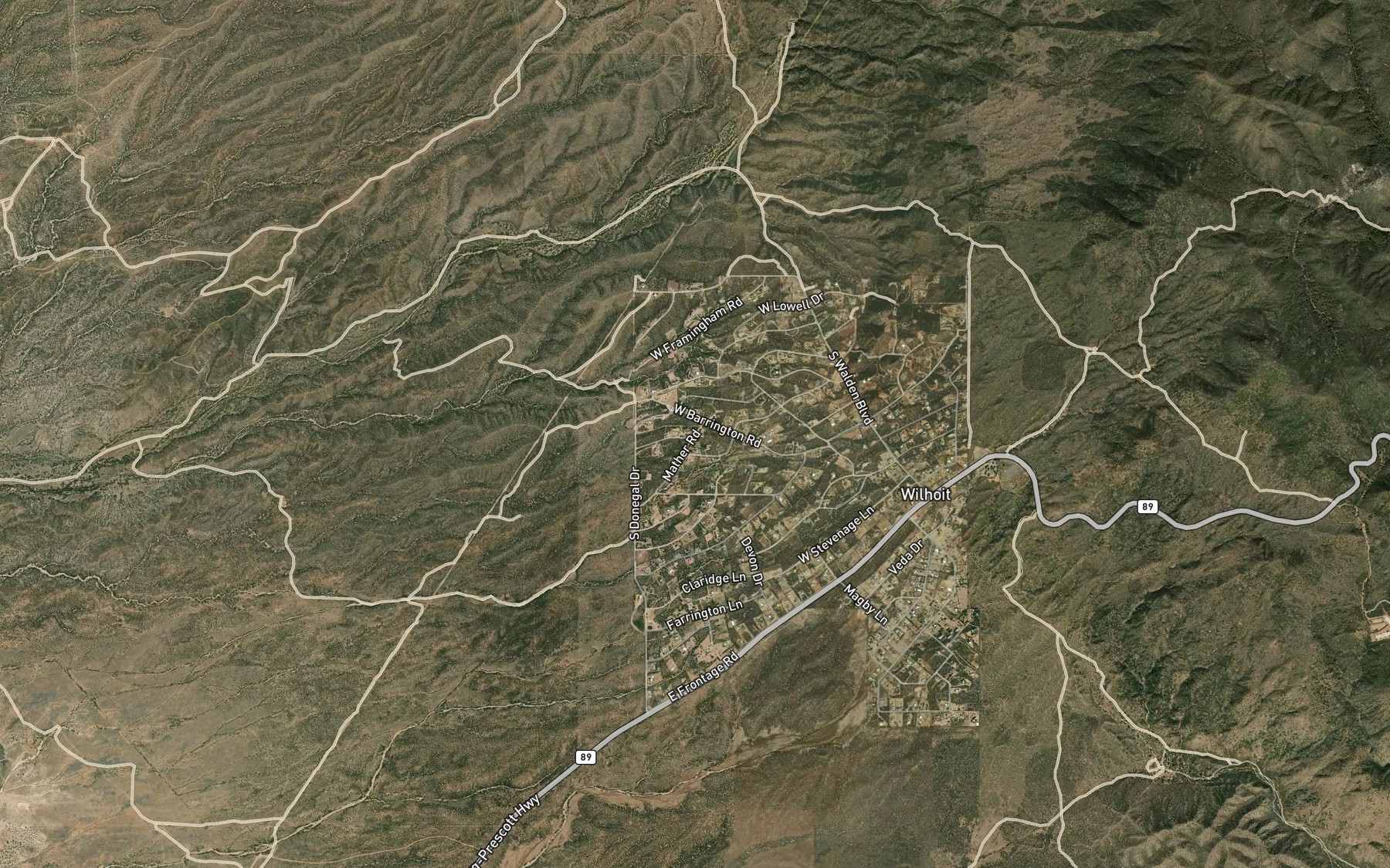 Satellite map of the Lee Spring