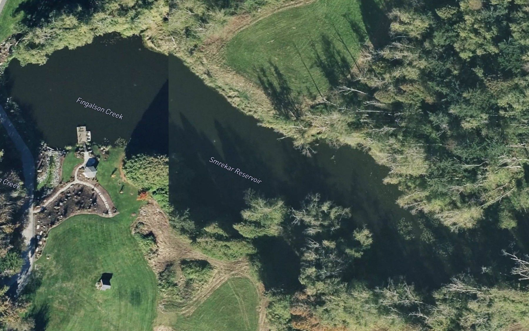 Satellite map of the Smrekar Reservoir