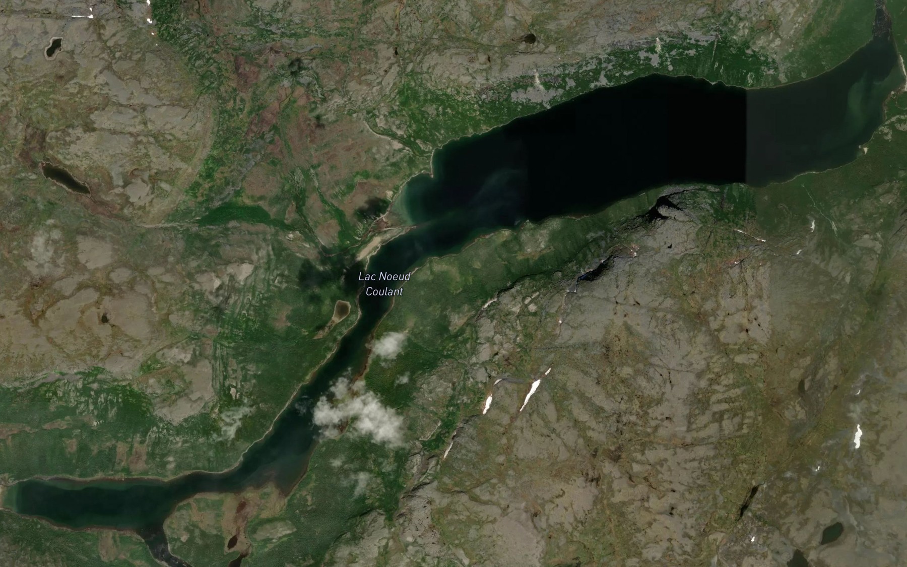 Satellite map of the Lac Noeud Coulant