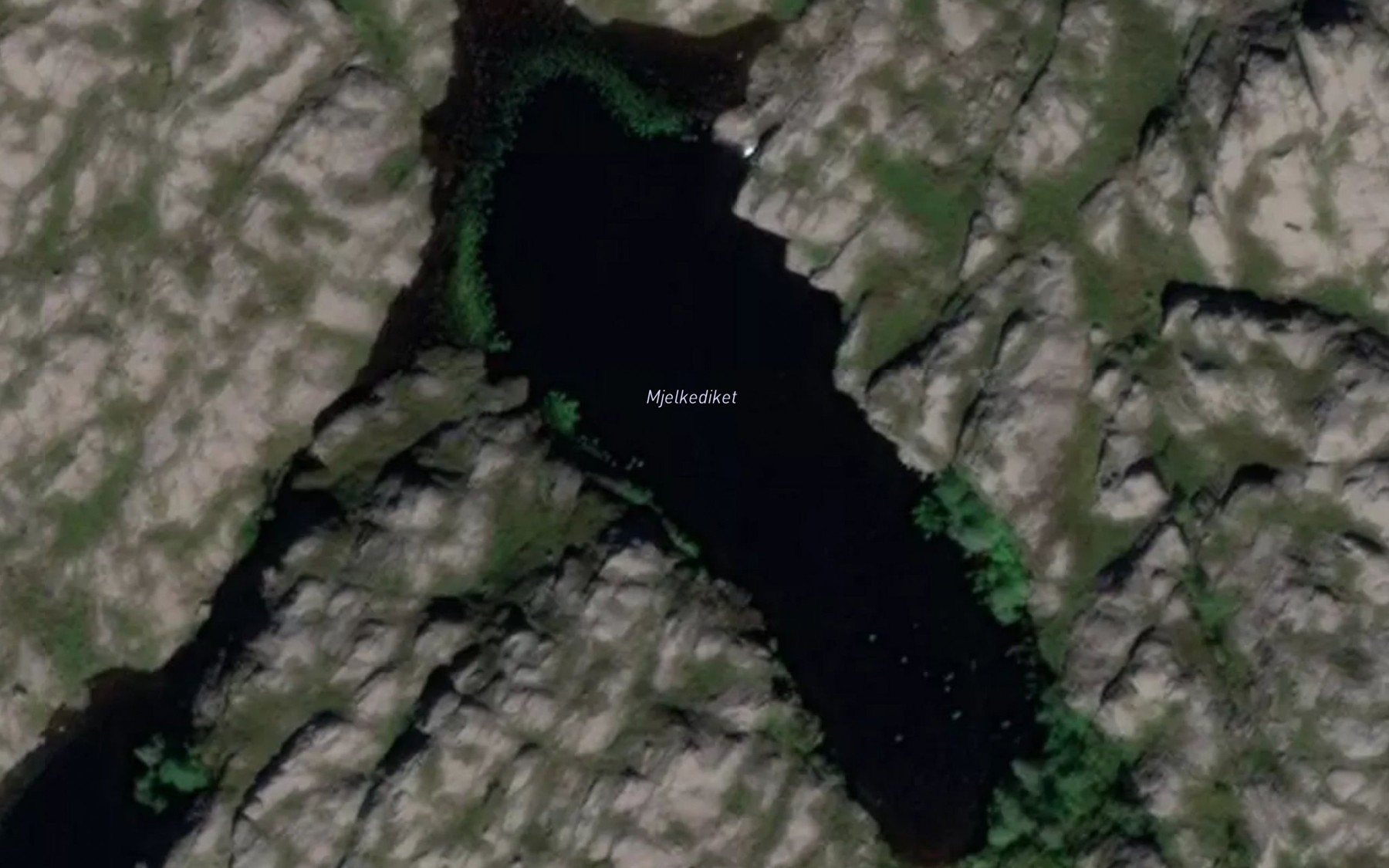 Satellite map of the Mjelkediket