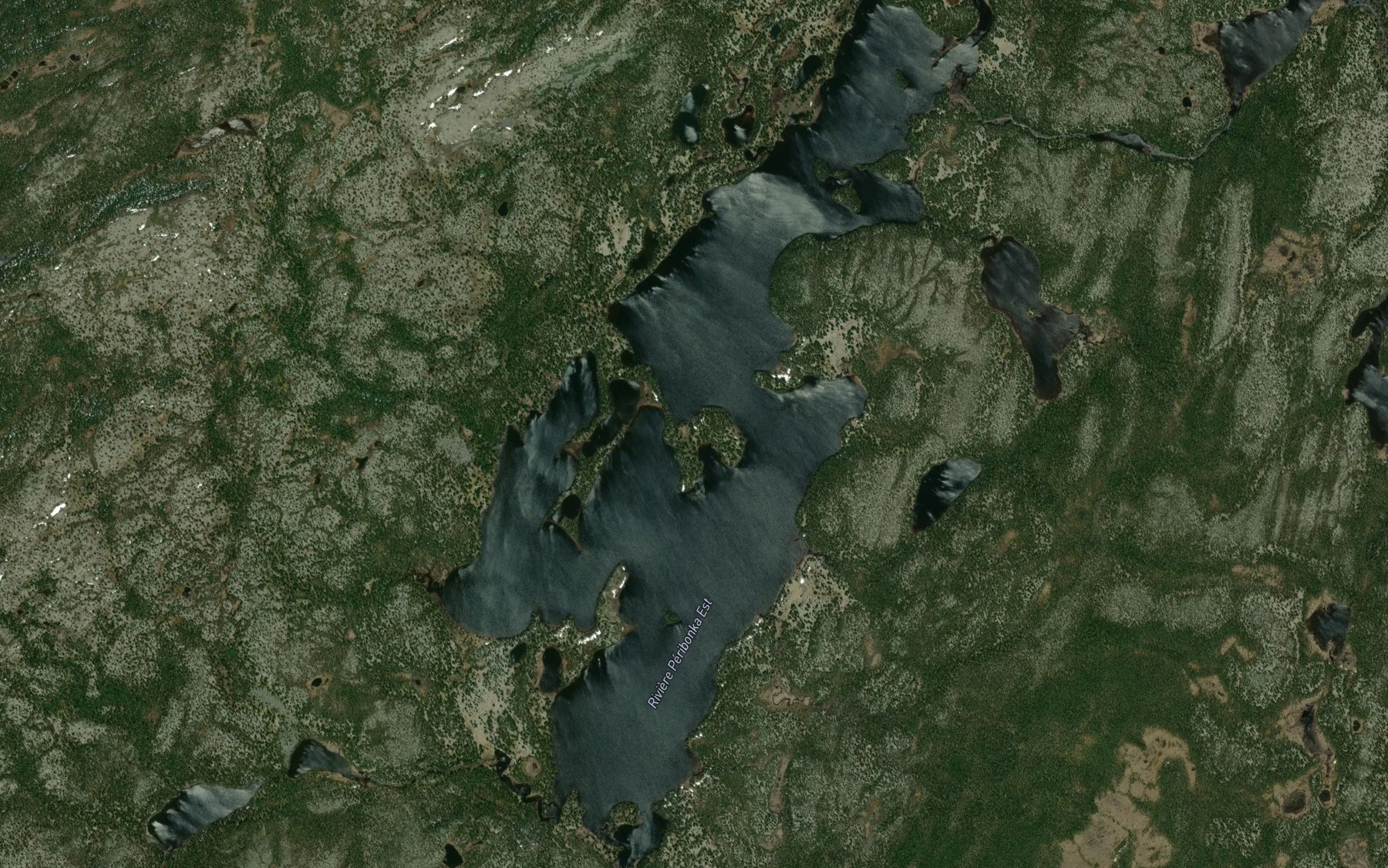 Satellite map of the Lac Kerverso