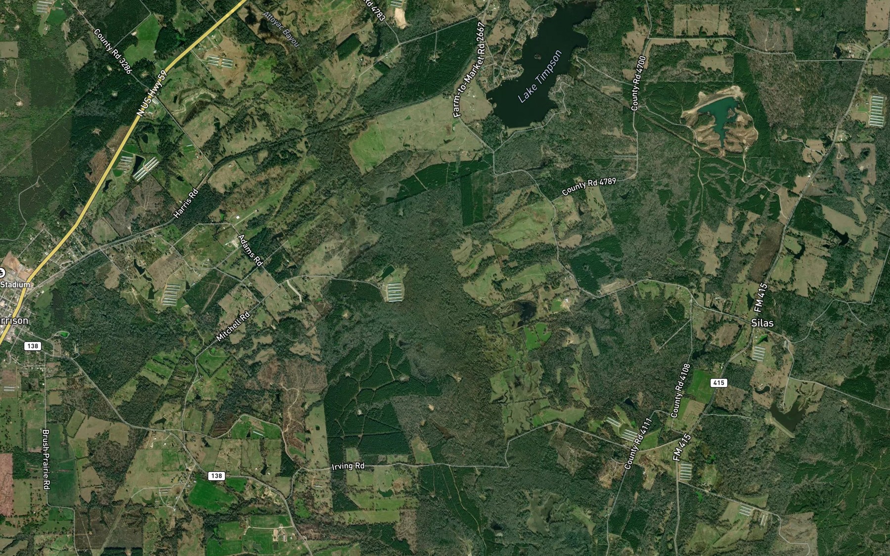 Satellite map of the Blackwater Creek
