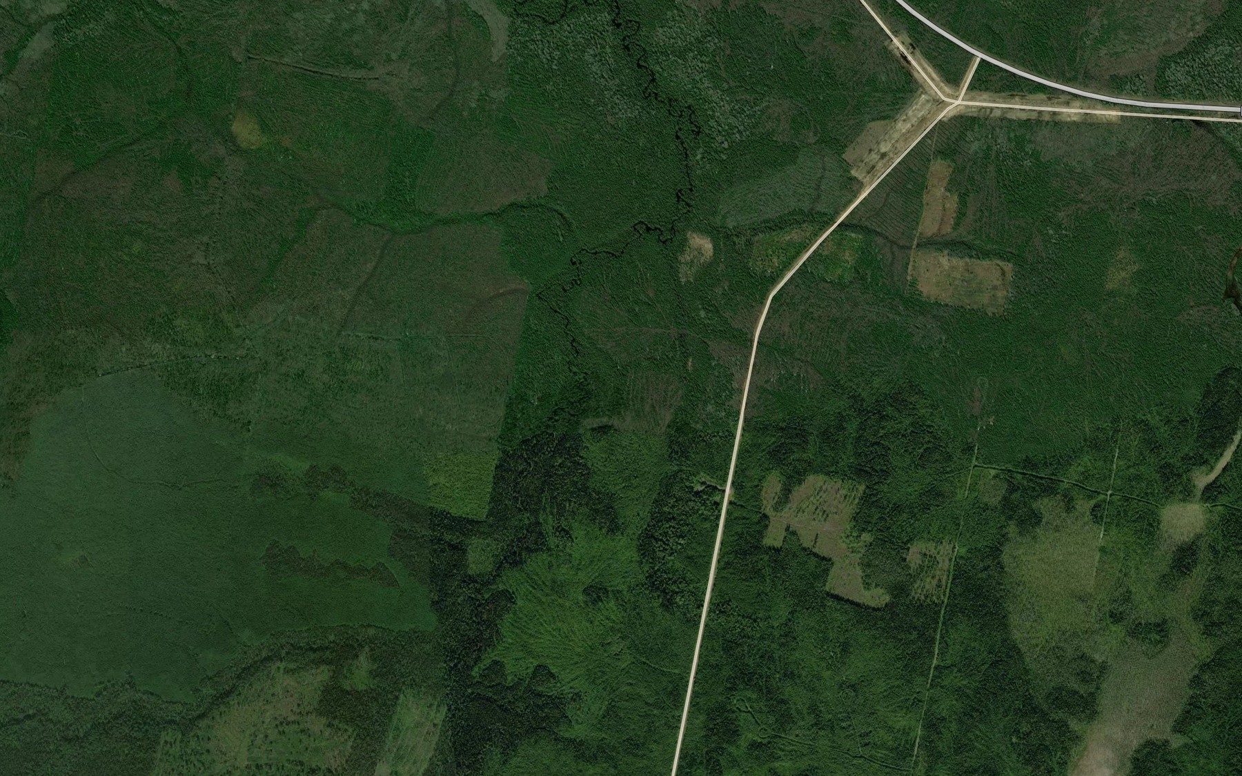 Satellite map of the Verkhnyaya Okhta