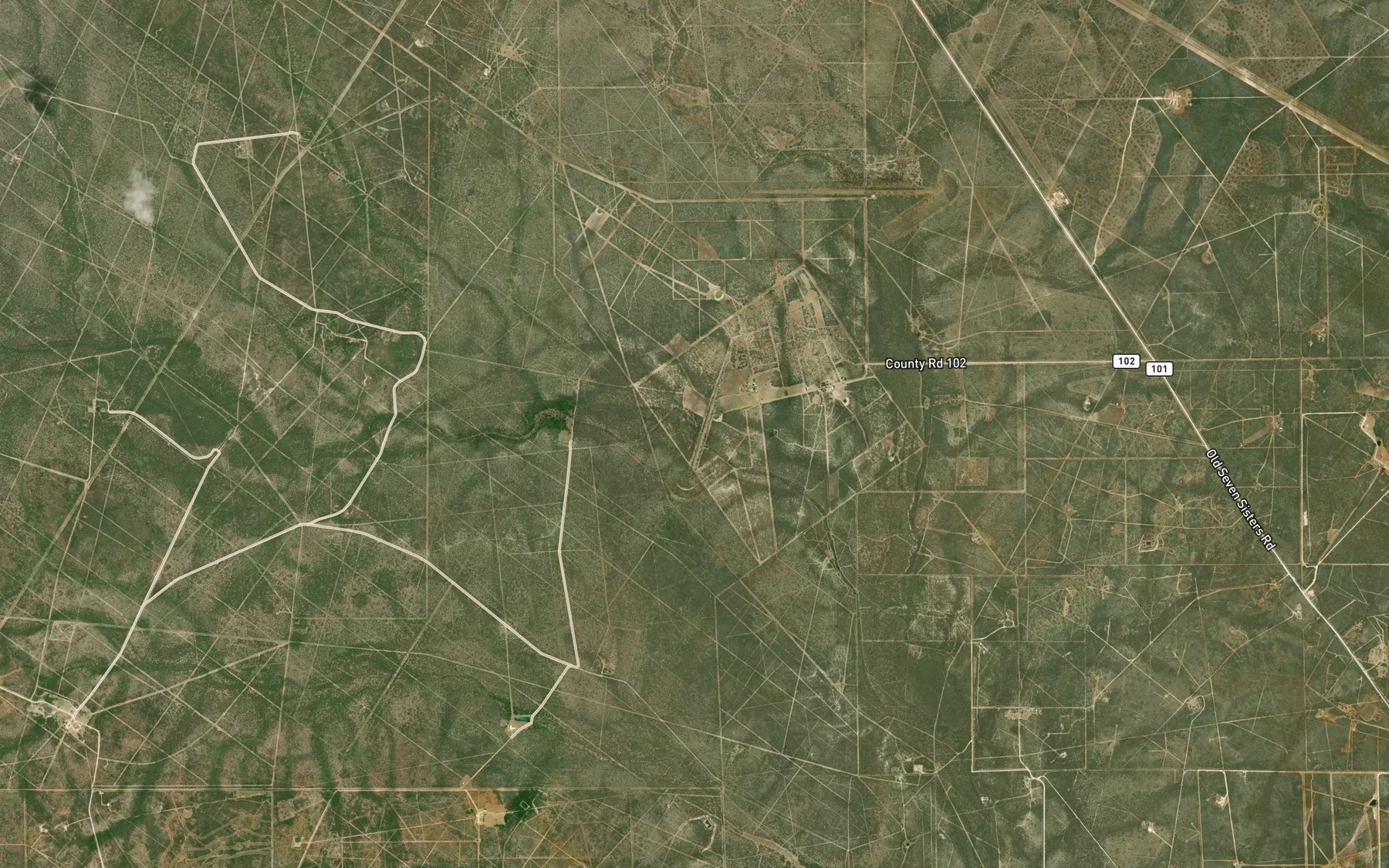 Satellite map of the Soil Conservation Service Site 4 Reservoir