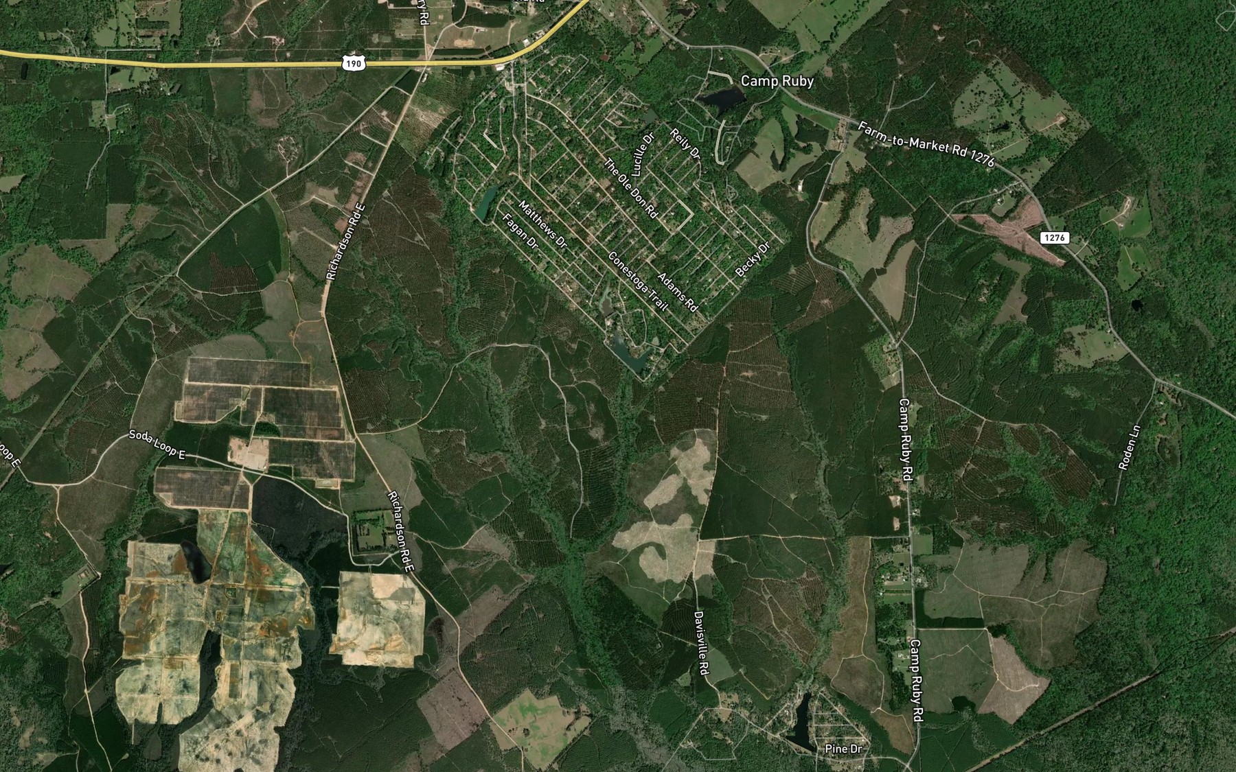 Satellite map of the Lake Mark