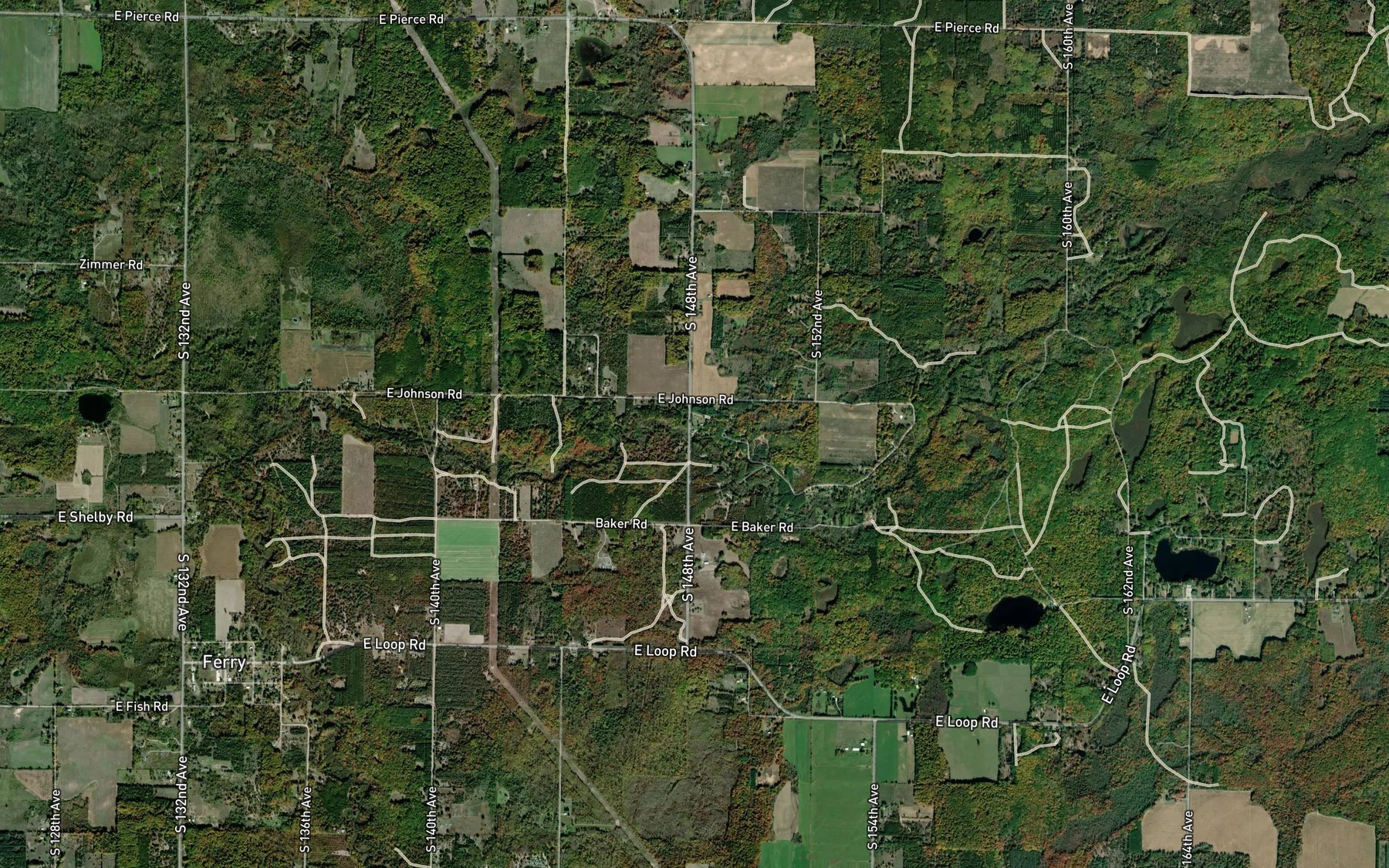 Satellite map of the Swinton Creek