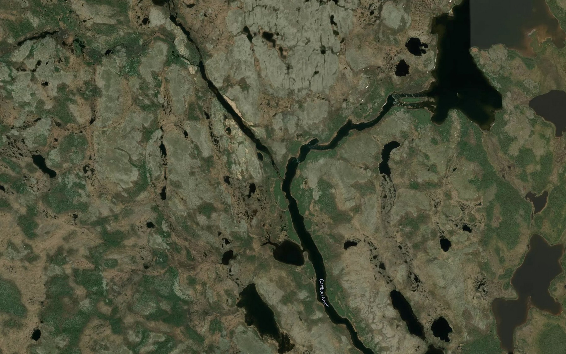 Satellite map of the Adam Creek