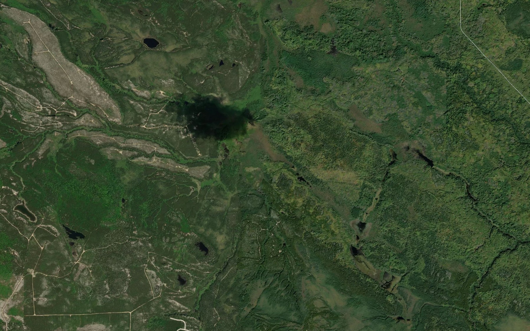 Satellite map of the Monahan Creek