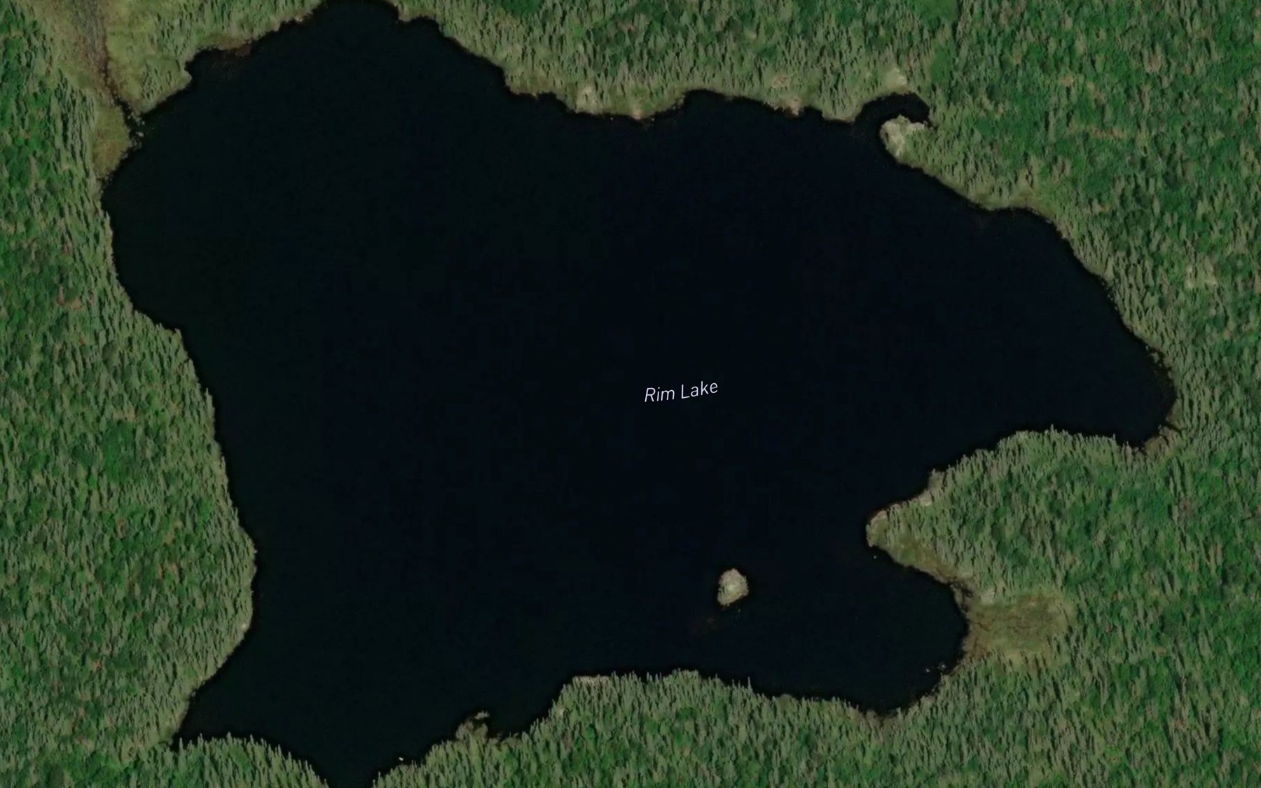 Satellite map of the Rim Lake