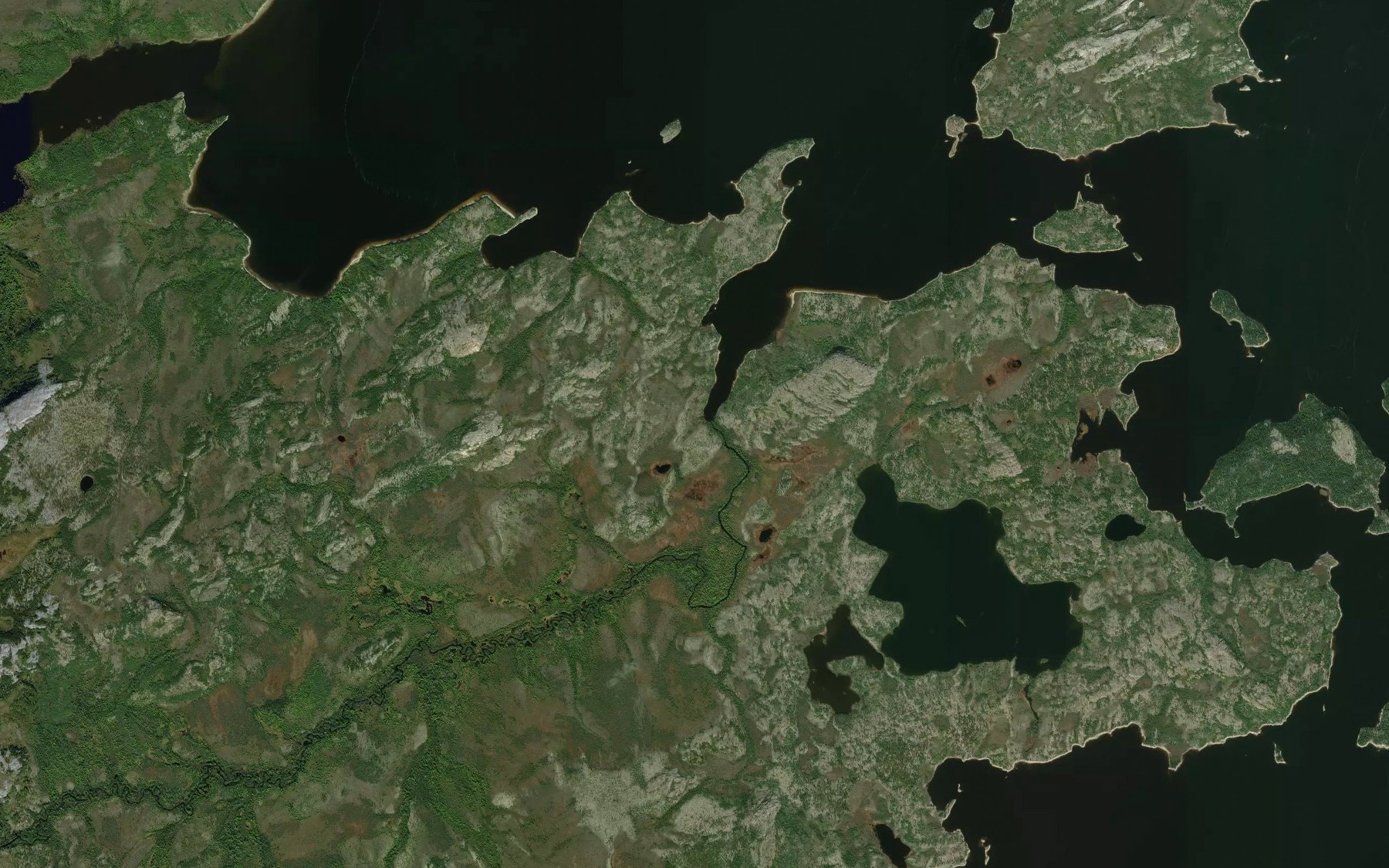 Satellite map of the Ruisseau Kaychikutinaw
