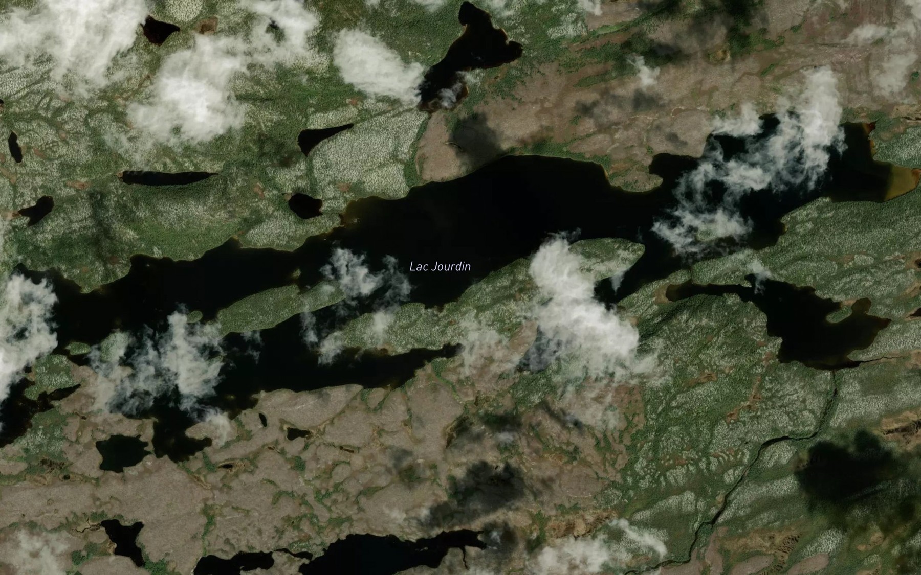 Satellite map of the Lac Jourdin