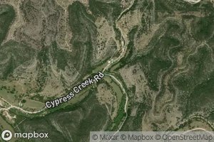 Satellite map of the South Prong Cypress Creek