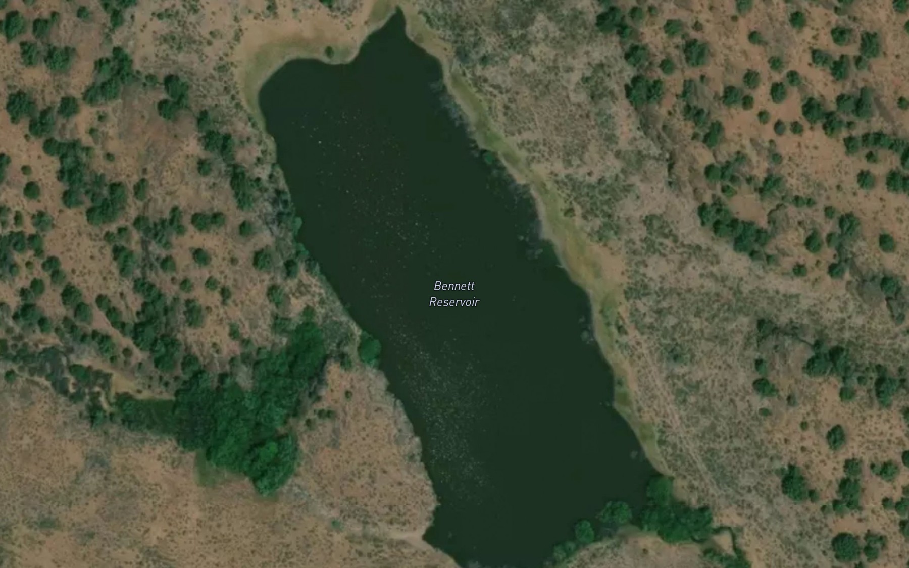 Satellite map of the Bennett Reservoir