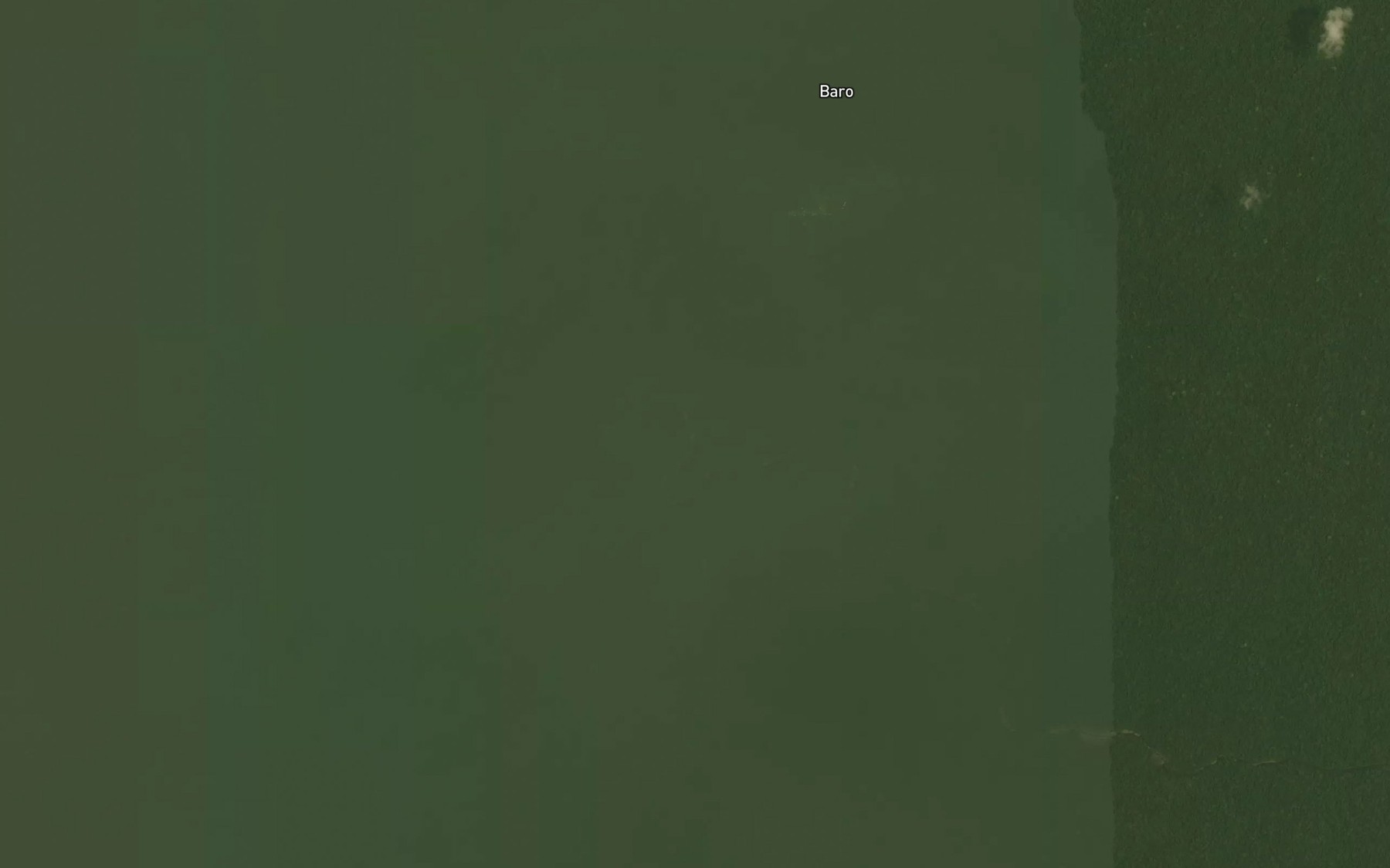 Satellite map of the Nere-Bila Falls