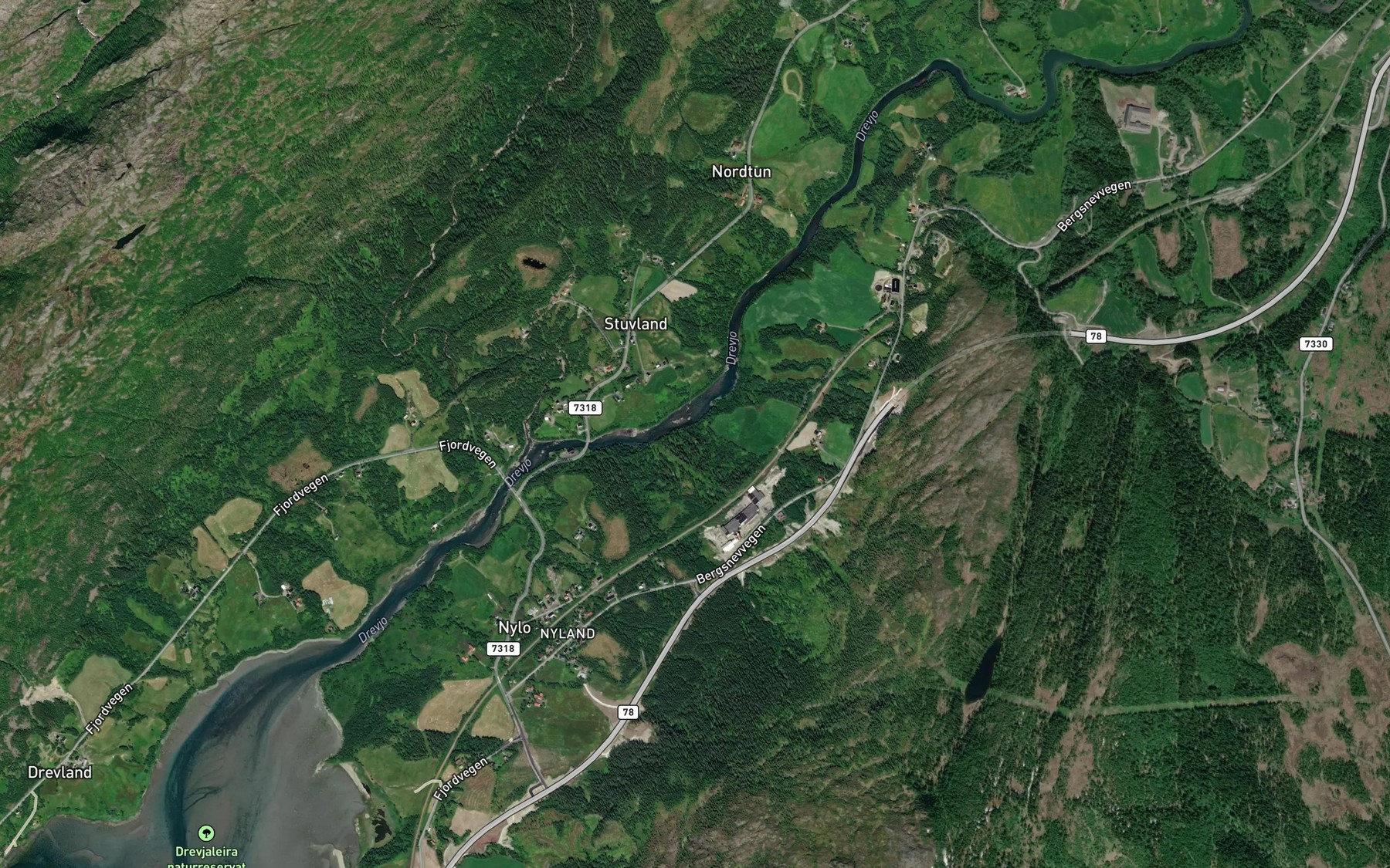 Satellite map of the Rabbrembekken