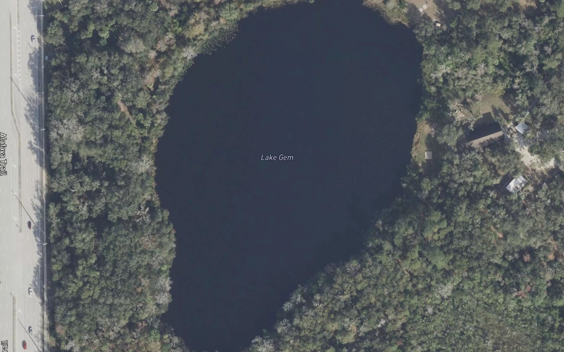 Satellite map of the Lake Gem