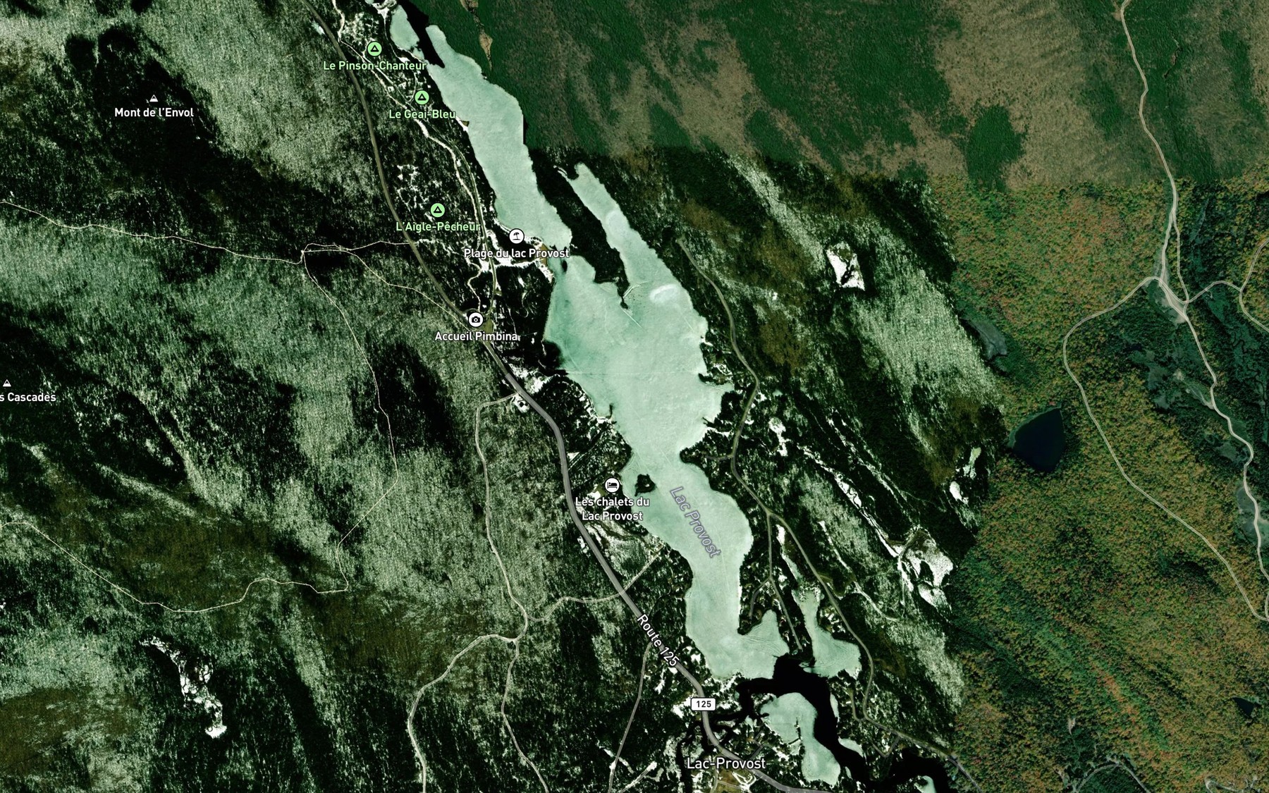 Satellite map of the Lac Provost