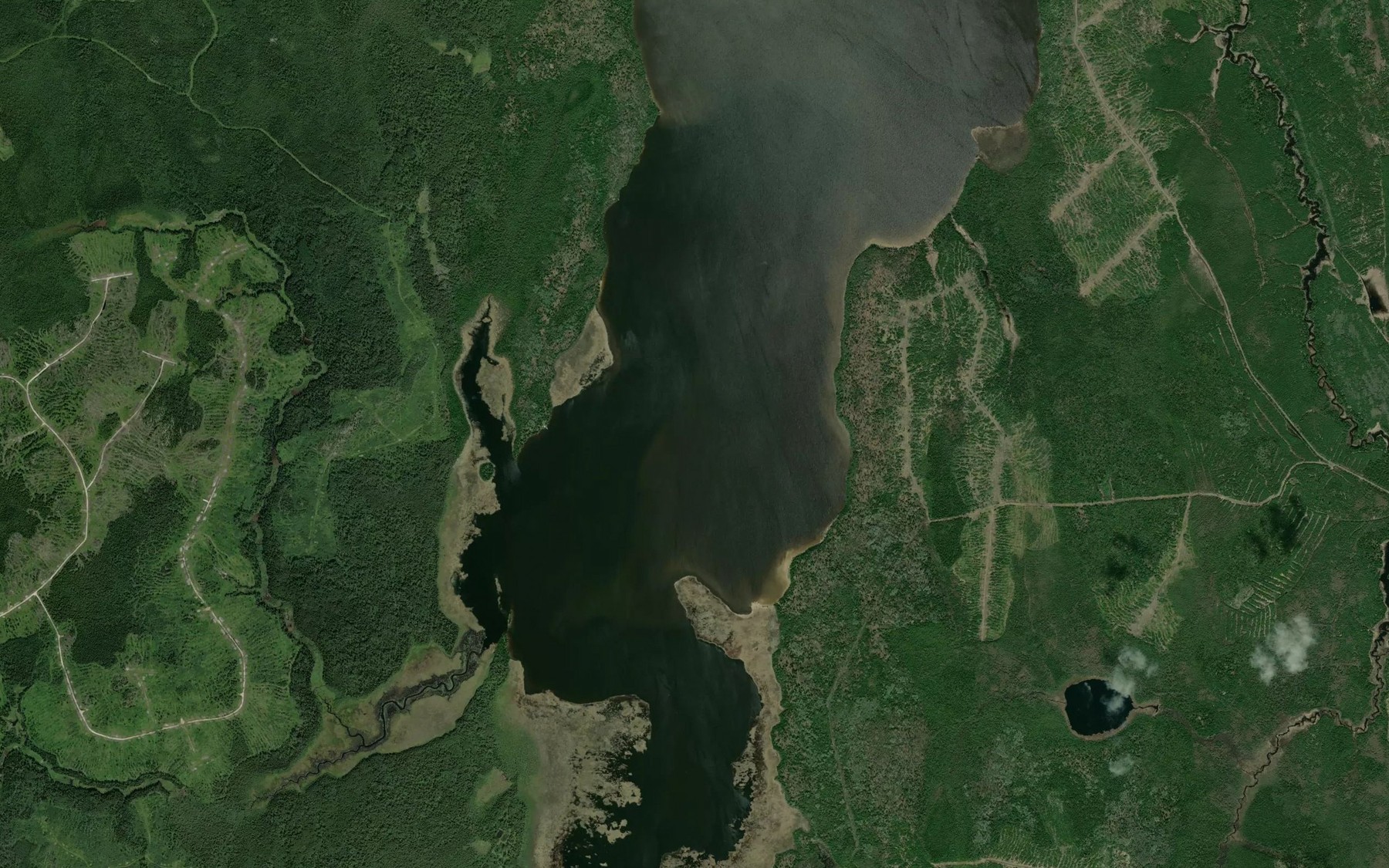 Satellite map of the Carman Bay