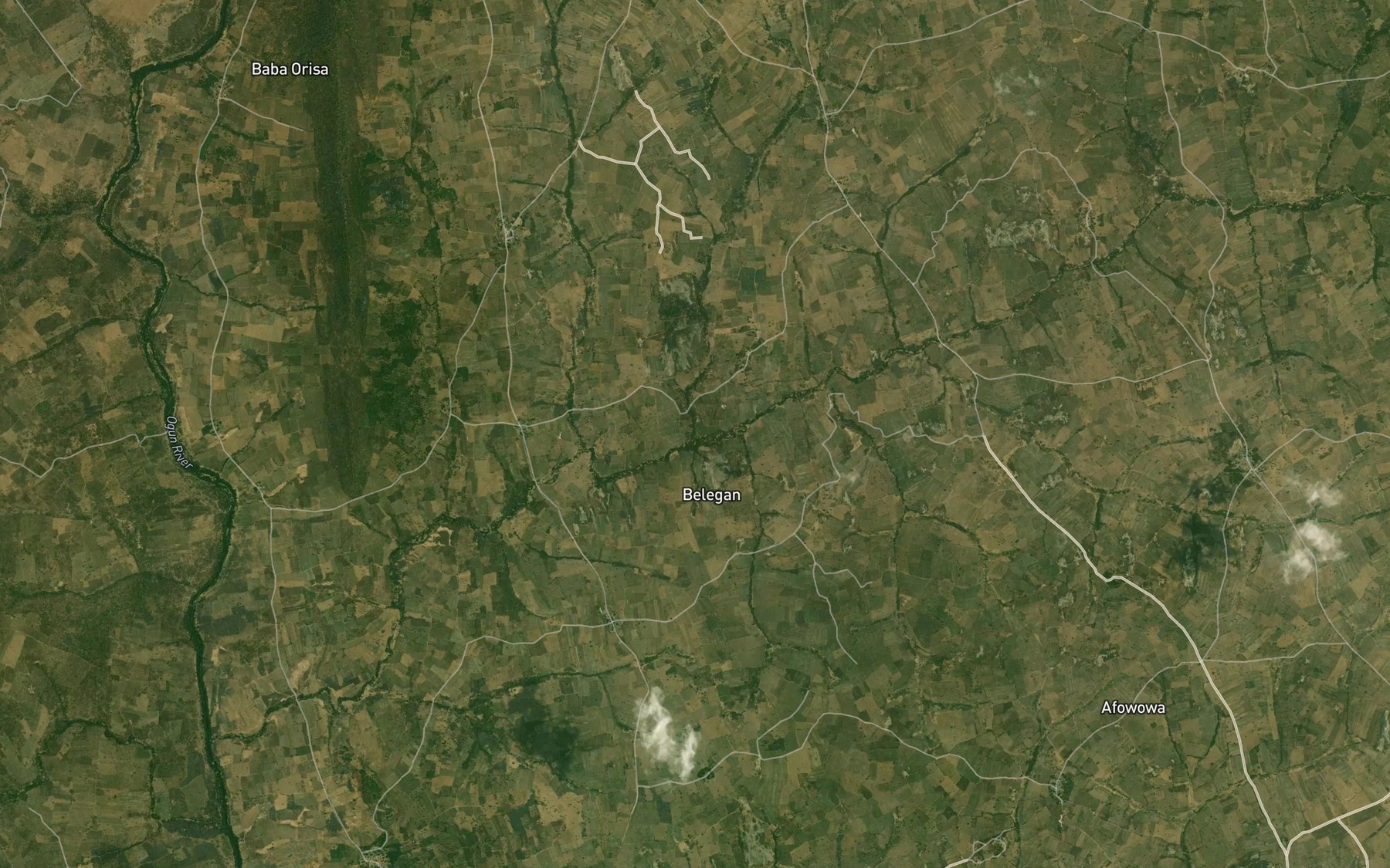 Satellite map of the River Alako