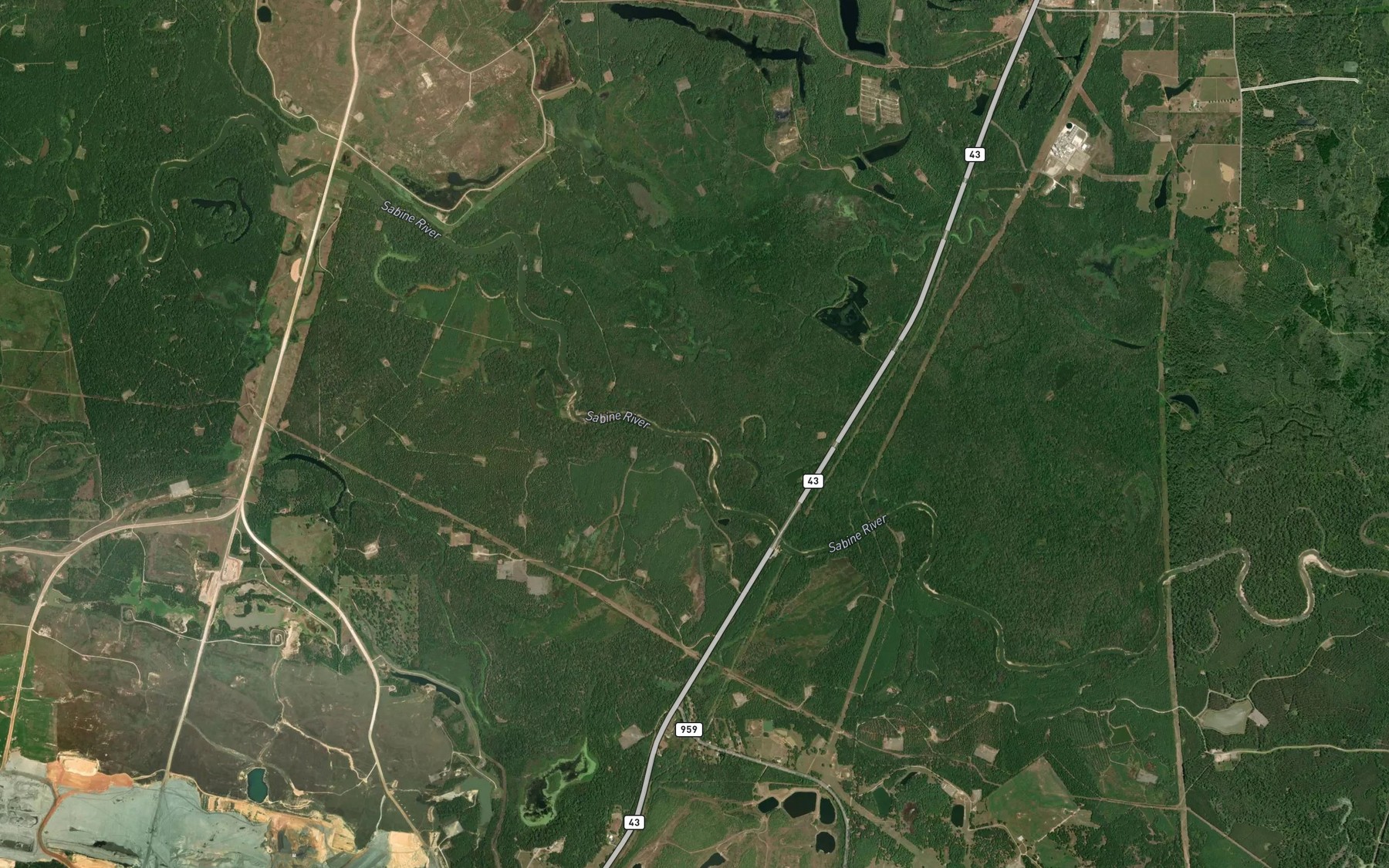 Satellite map of the Brandy Branch