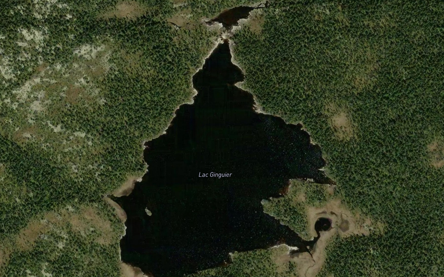 Satellite map of the Lac Ginguier