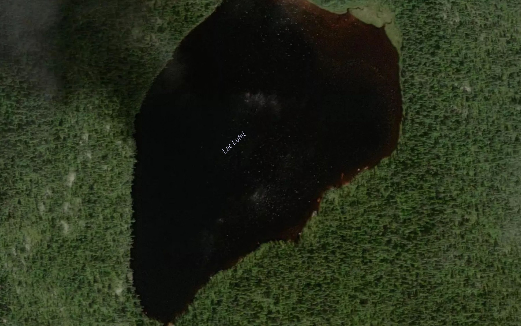 Satellite map of the Lac Lufel