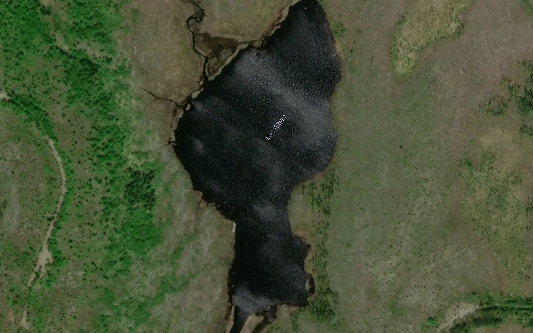 Satellite map of the Lac Alban