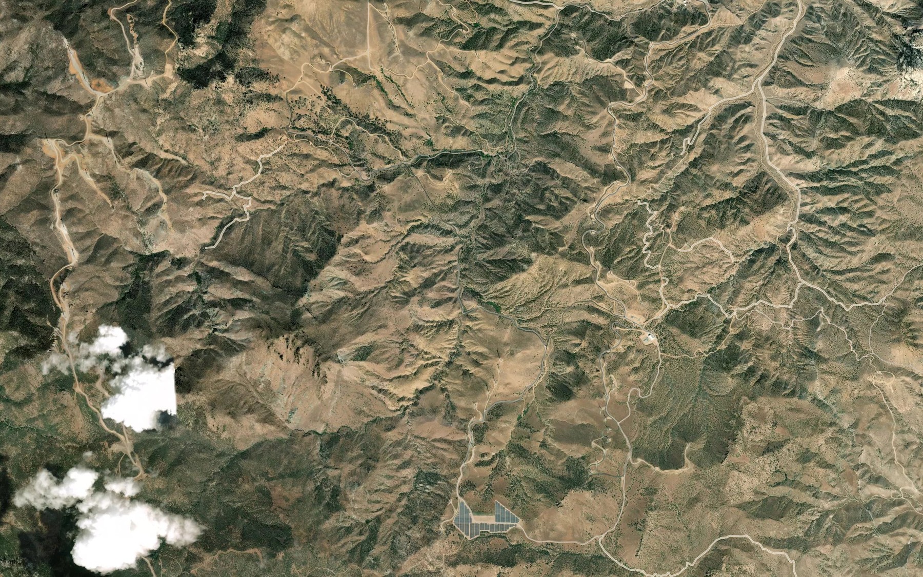 Satellite map of the Falls Creek