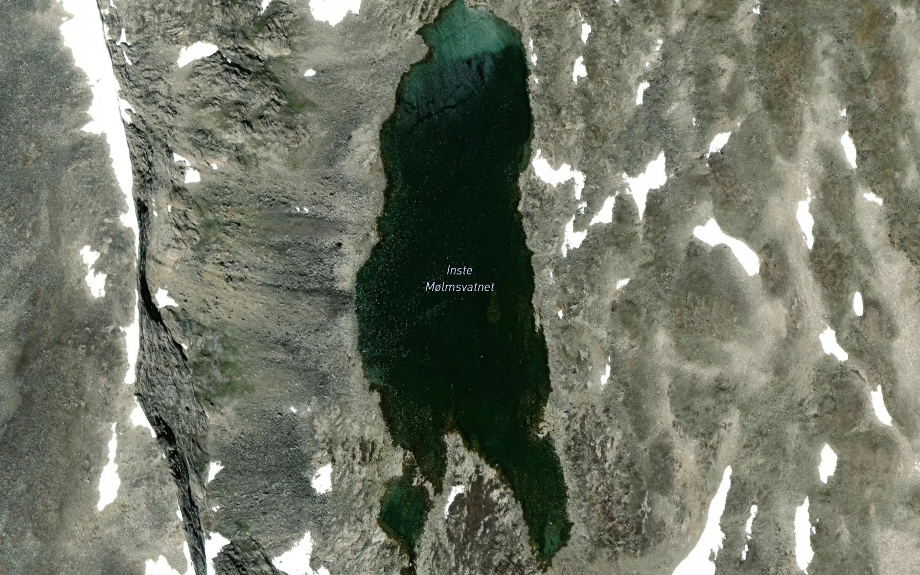 Satellite map of the Molmsvatnet,inste