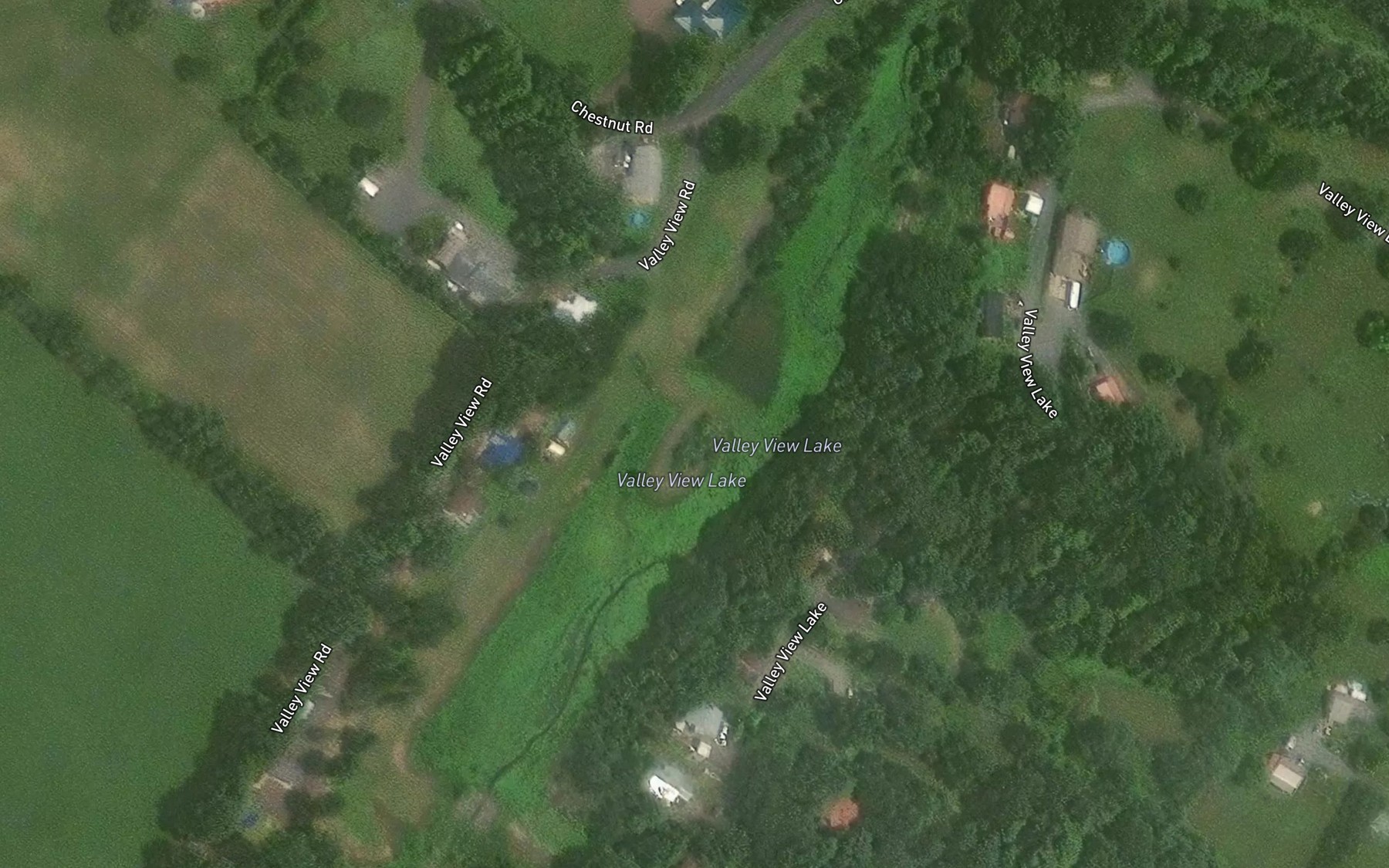 Satellite map of the Valley View Lake