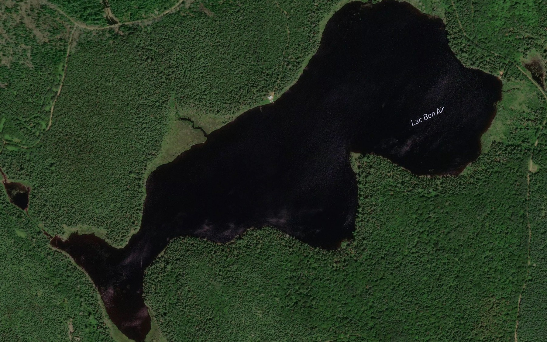 Satellite map of the Lac Bon Air