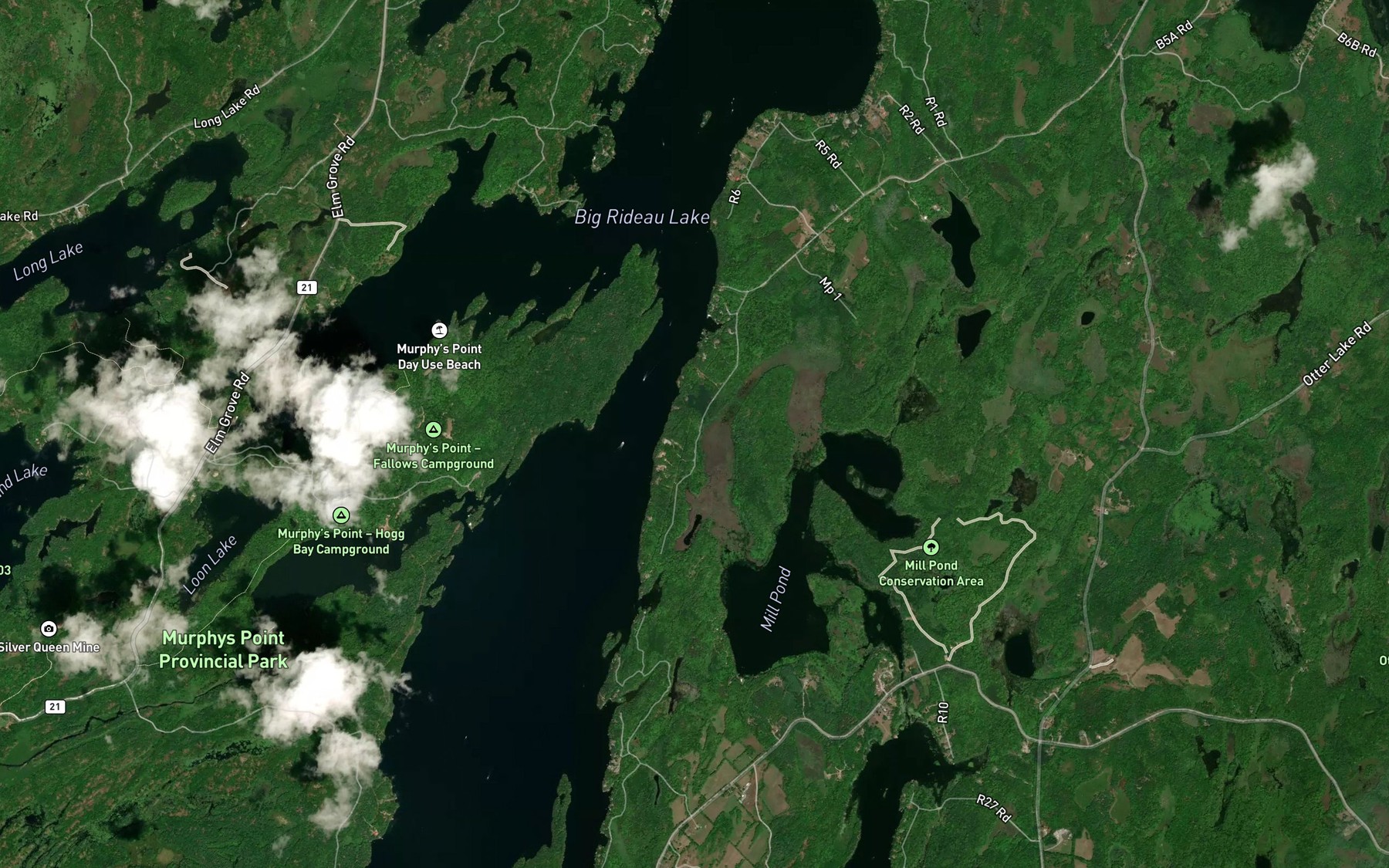 Satellite map of the Rocky Narrows