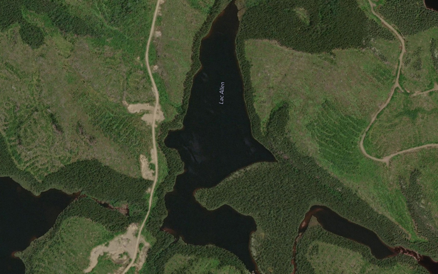 Satellite map of the Lac Allen