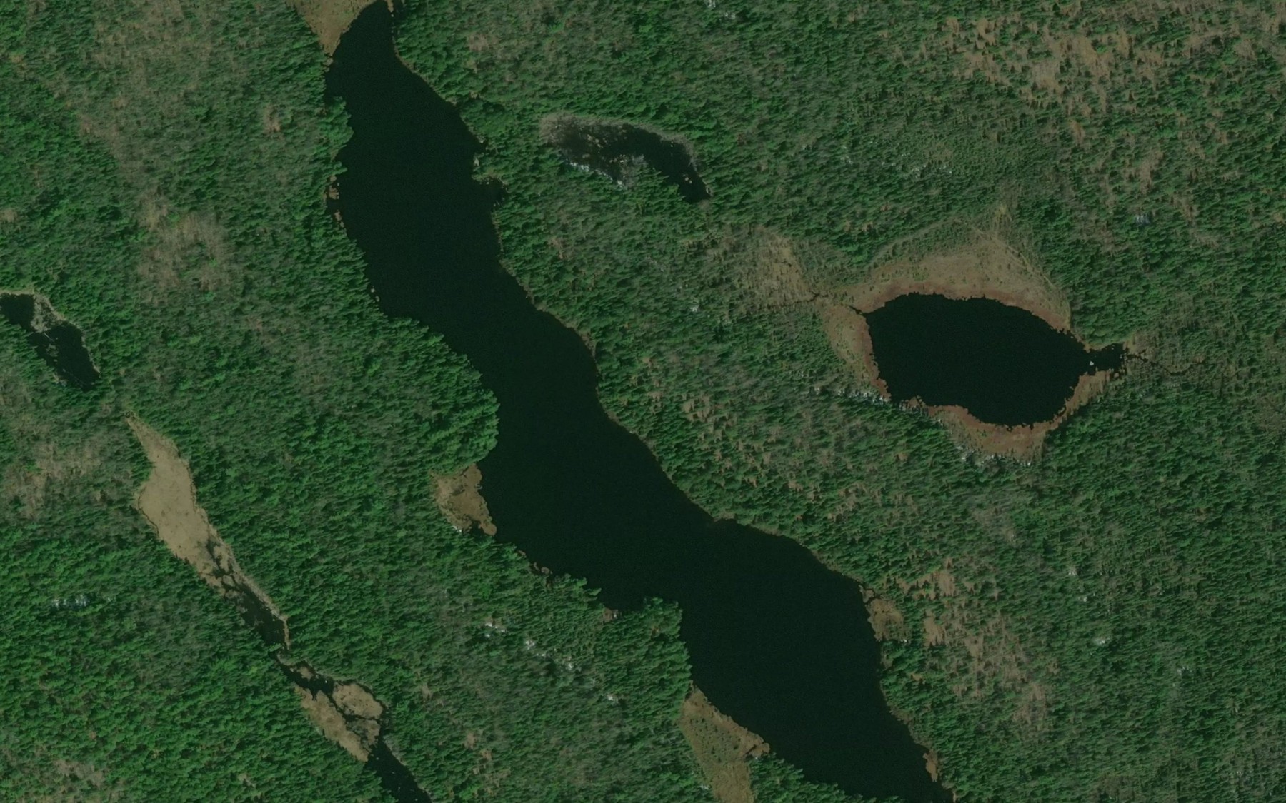 Satellite map of the Lac du Granite Rose