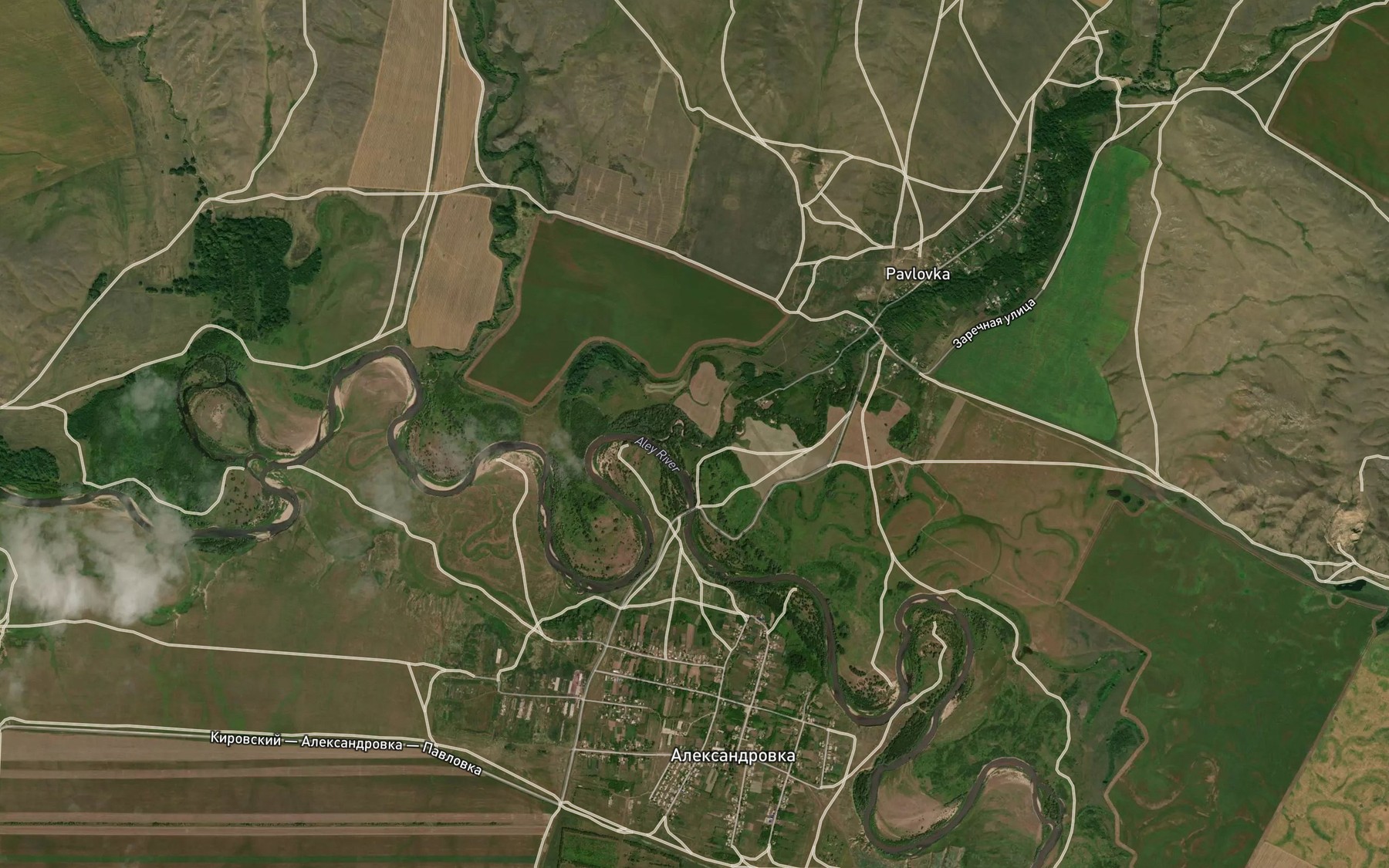 Satellite map of the Blizhnyaya Shchelchikha