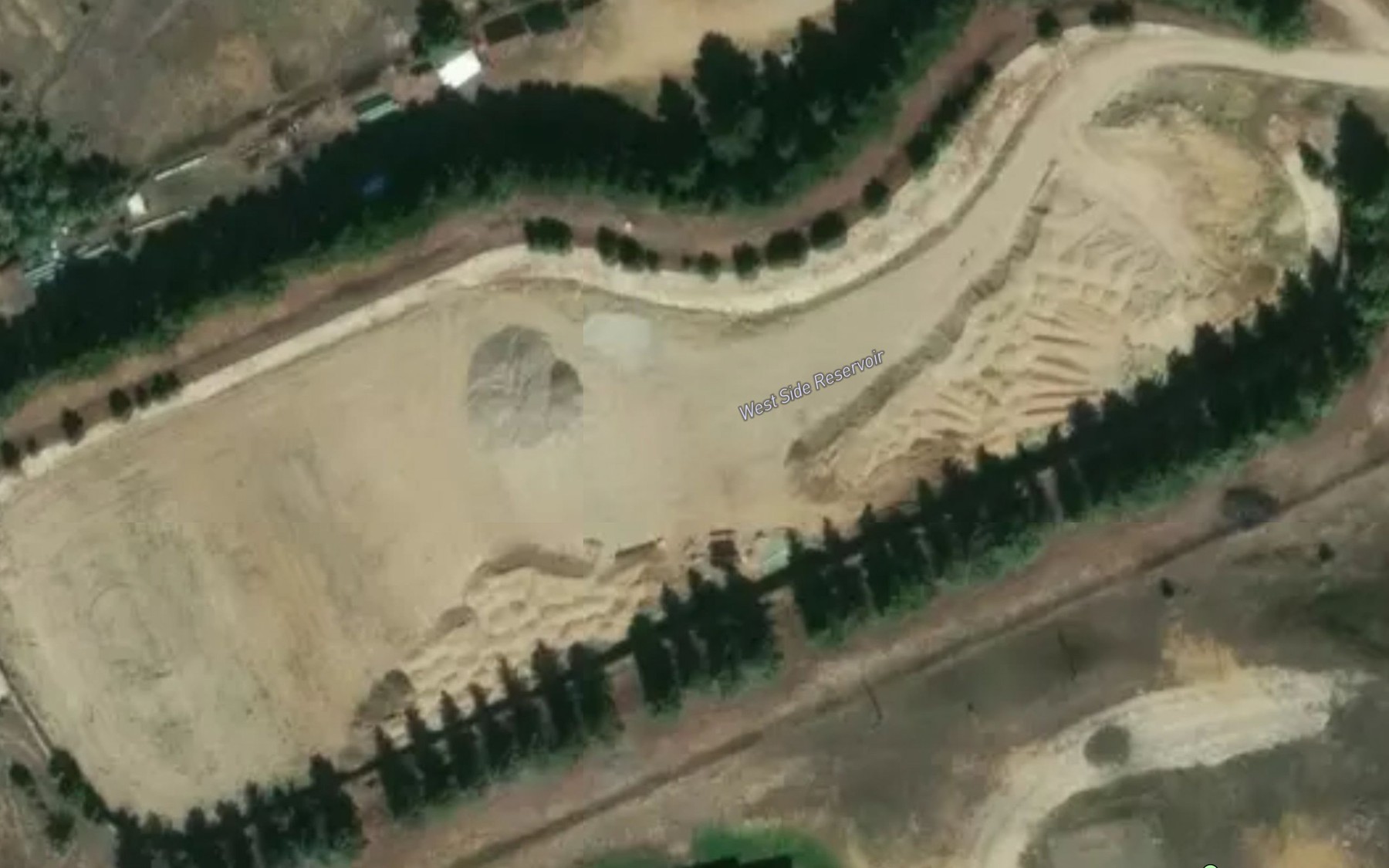 Satellite map of the West Side Reservoir